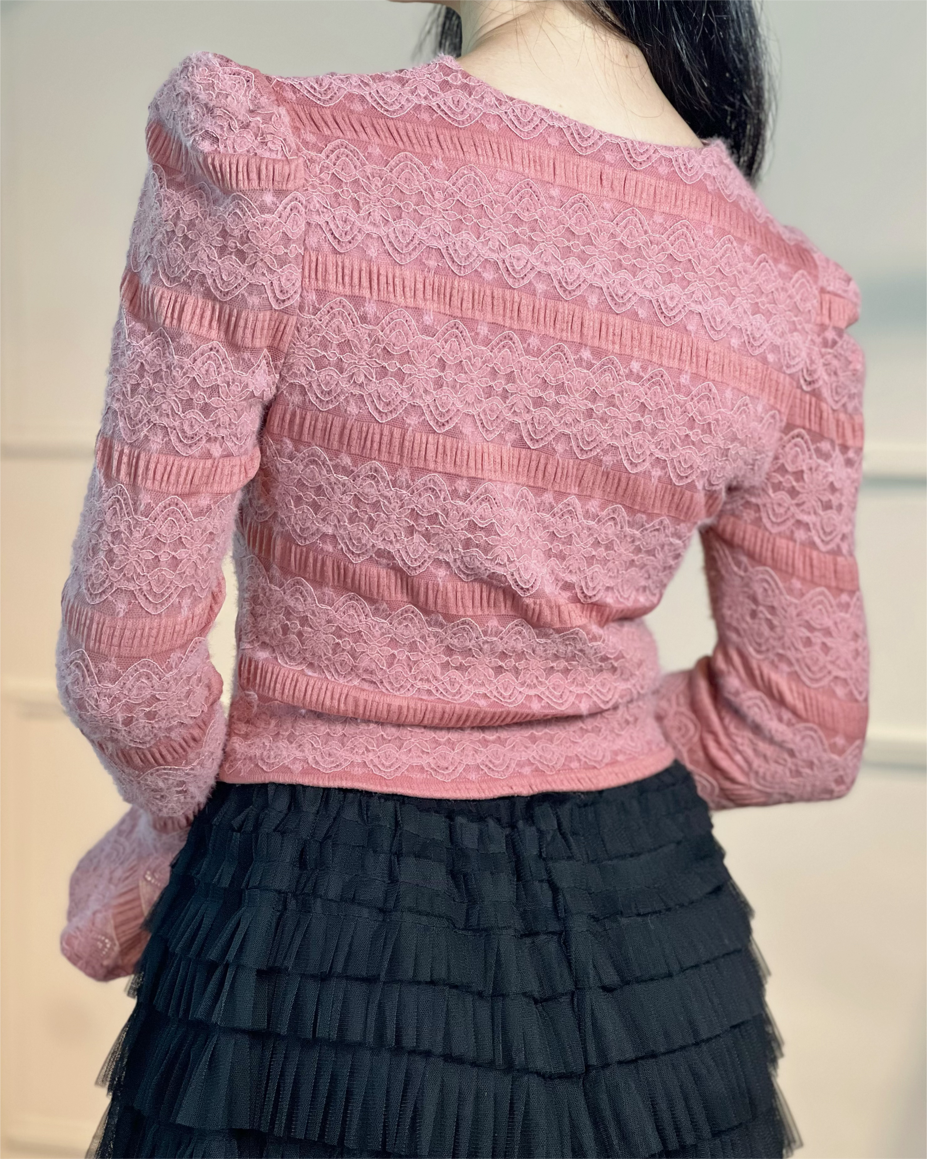 5076 Camille Vintage Lace Top