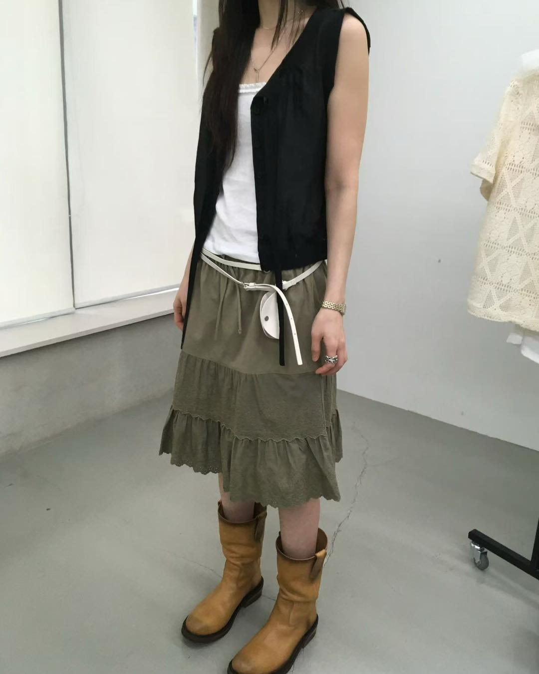 綉花棉料蛋糕短裙