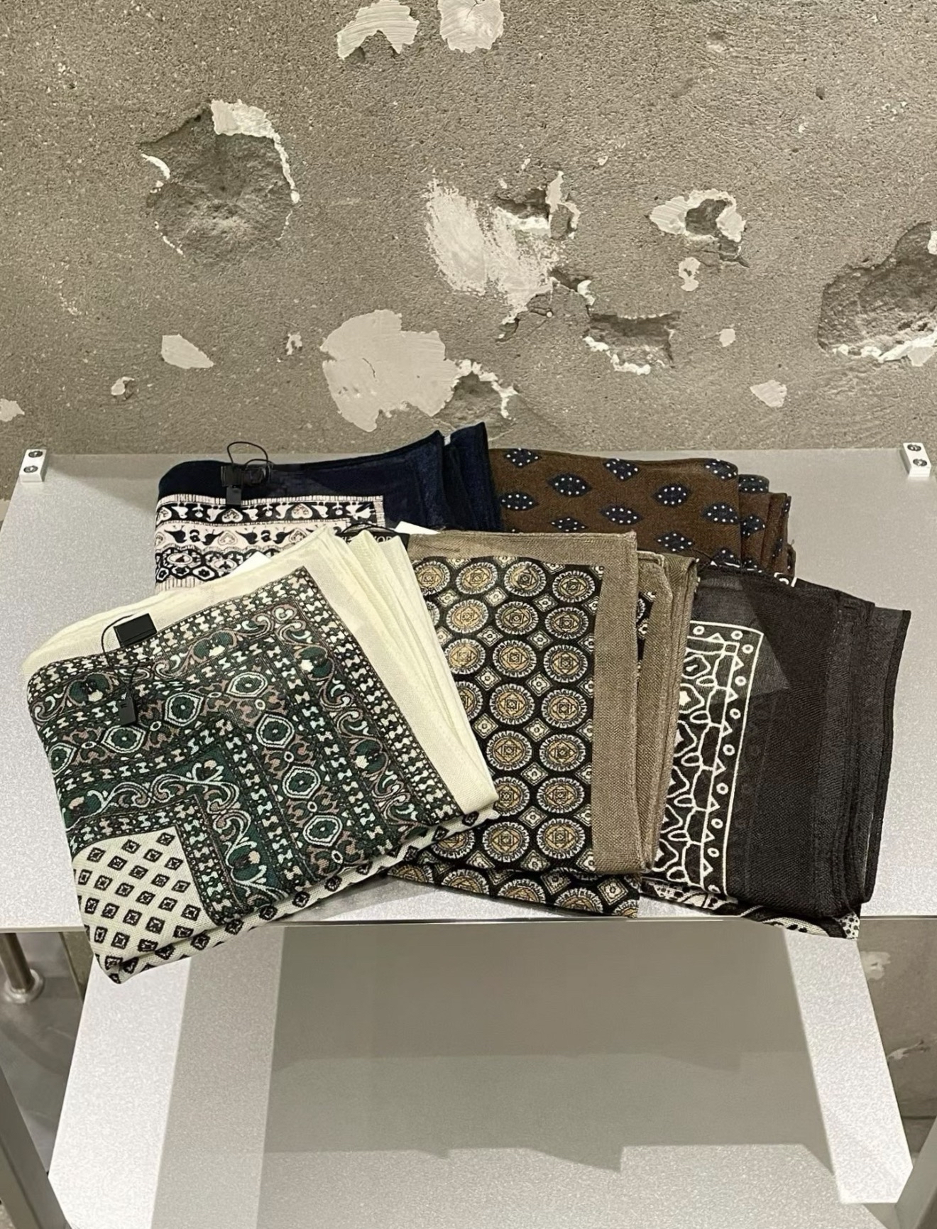 Vintage Patterned Square Scarf #sf06