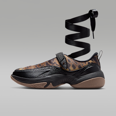 Jordan Pointe 芭蕾舞絲帶綁帶運動鞋［Leopard / Black］