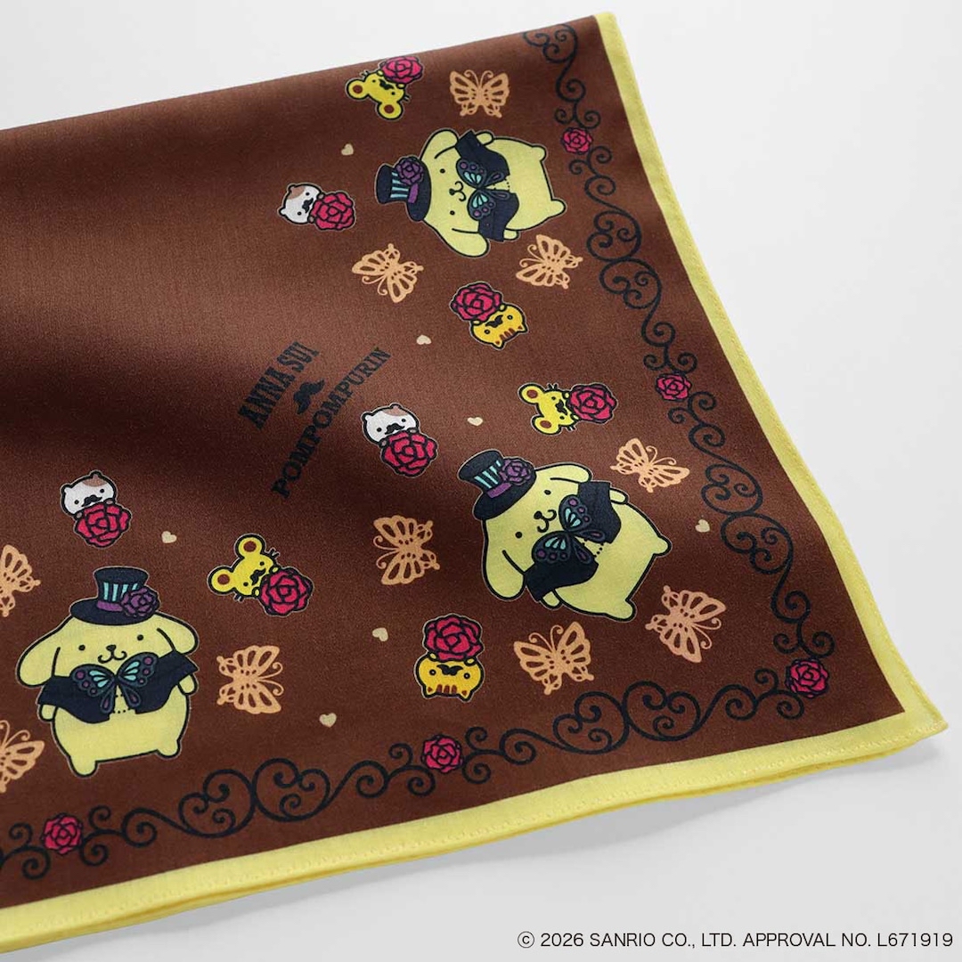 🎀【預訂】Anna Sui x Pompompurin 印花手帕 B