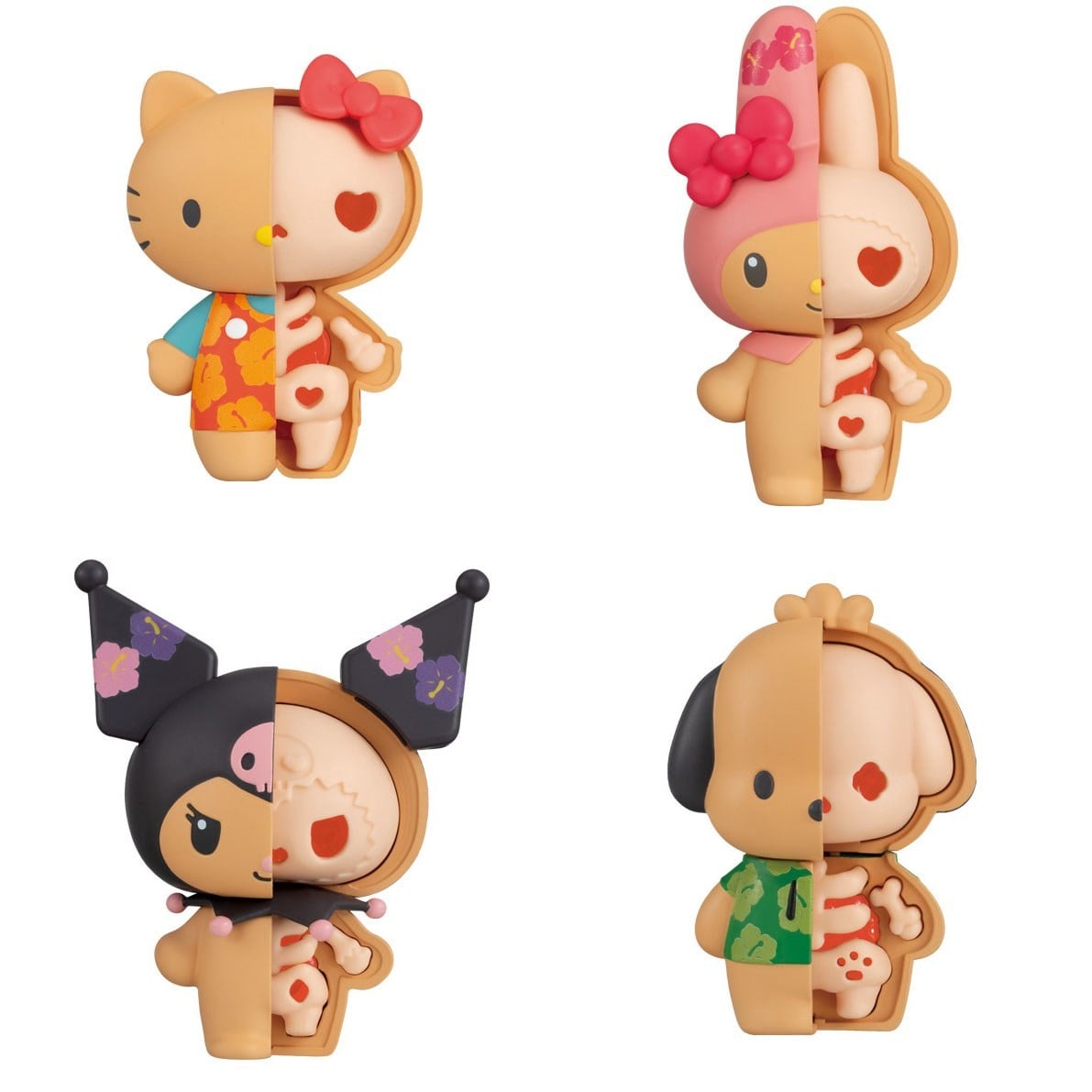 (行版) MegaHouse 解體拼圖 幻想系列 三麗鷗 熱情夏日 Kaitai Puzzle Fantasy Sanrio Characters Tropical Cherry Mix (原盒4盒) (1套4款) 