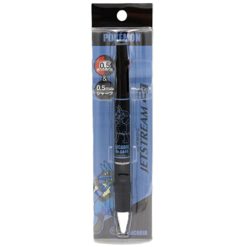現貨｜Pokemon 路卡利歐 Lucario 日本製 uni Jetstream 2&1 多功能3用筆 0.5mm 2色原子筆 + 0.5mm 鉛芯筆 (337 7290 07)