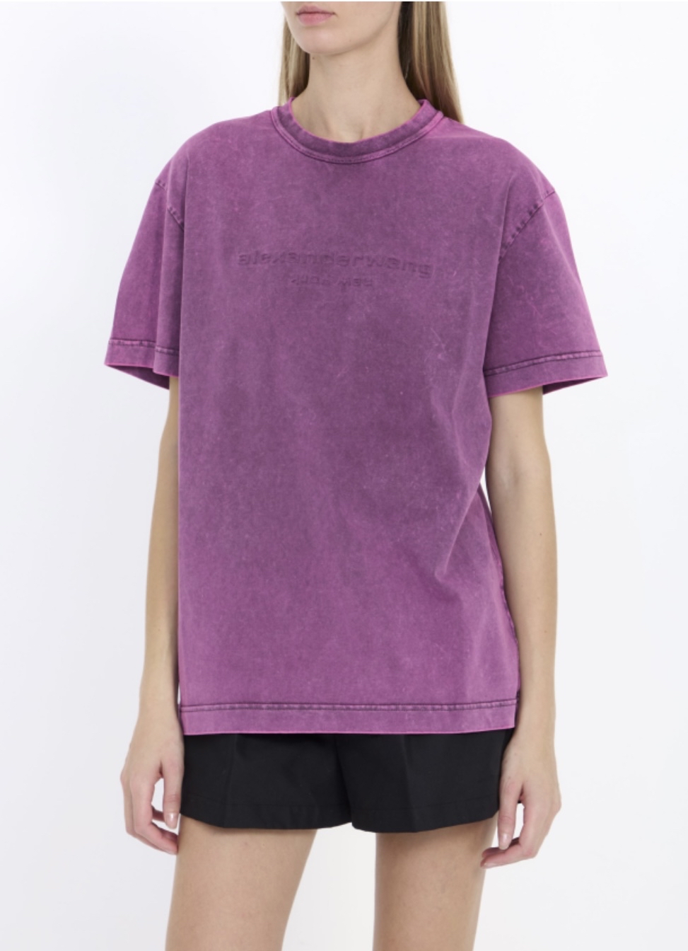 Alexander Wang洗水紫色T-shirt 