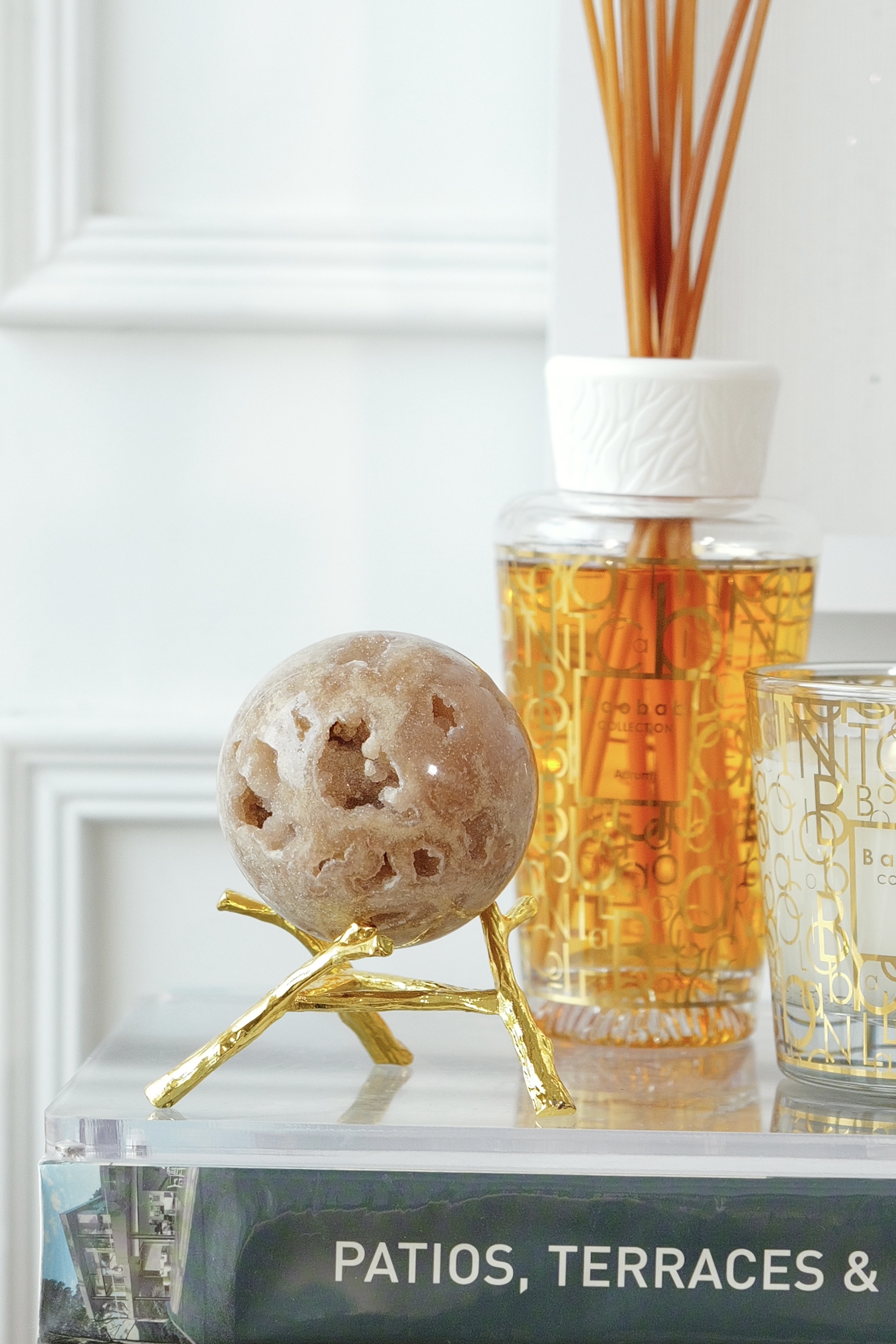 ༒ 6.7cm粉紅紫水晶 晶牙晶洞球༒ PA*7038CA8G3ms-RA19*5ET