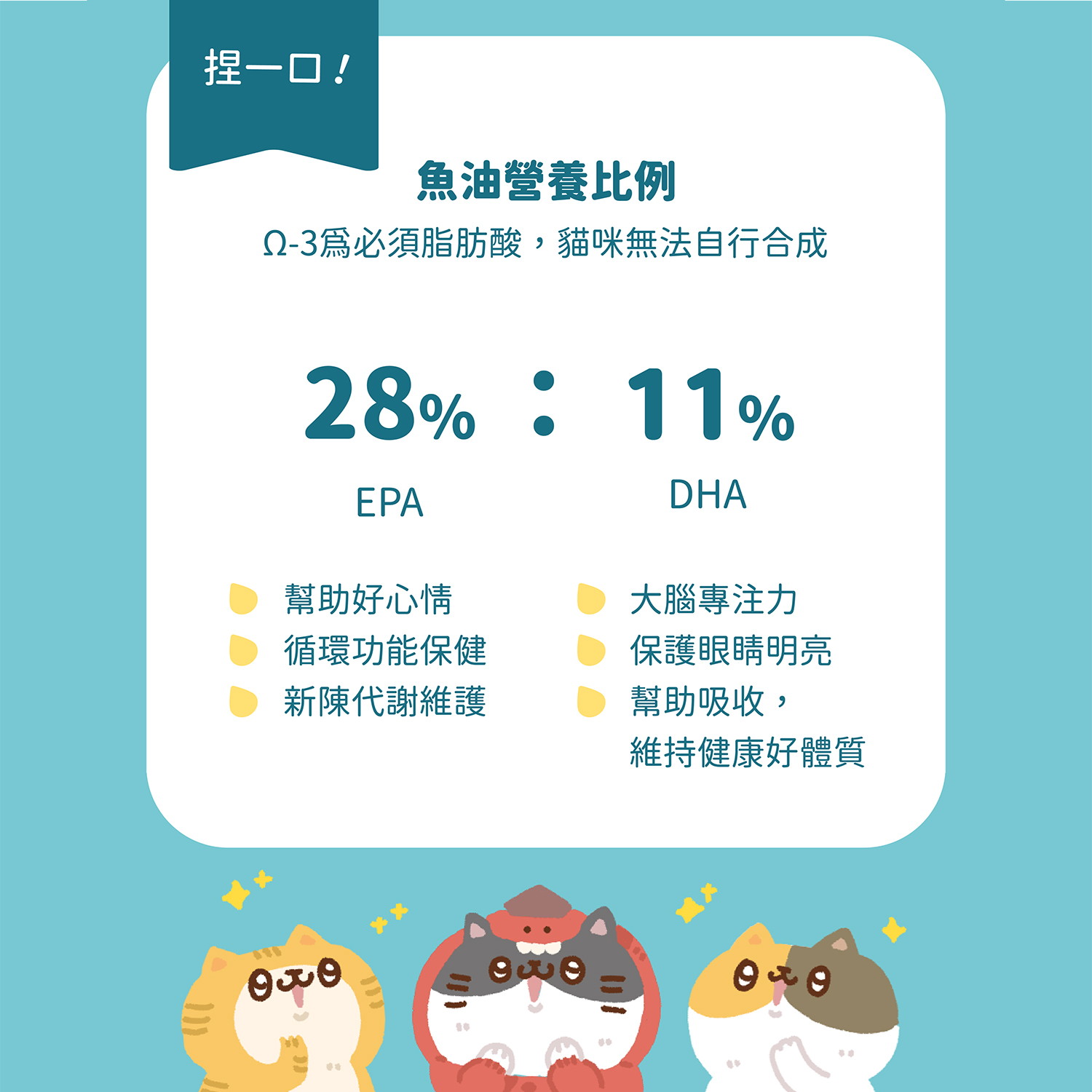 貓有話說｜Ω-3 魚油｜捏一口｜功能型主食蒸煮鮮肉泥 16g x 4