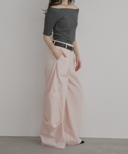 立體褶襉寬褲【JP012】