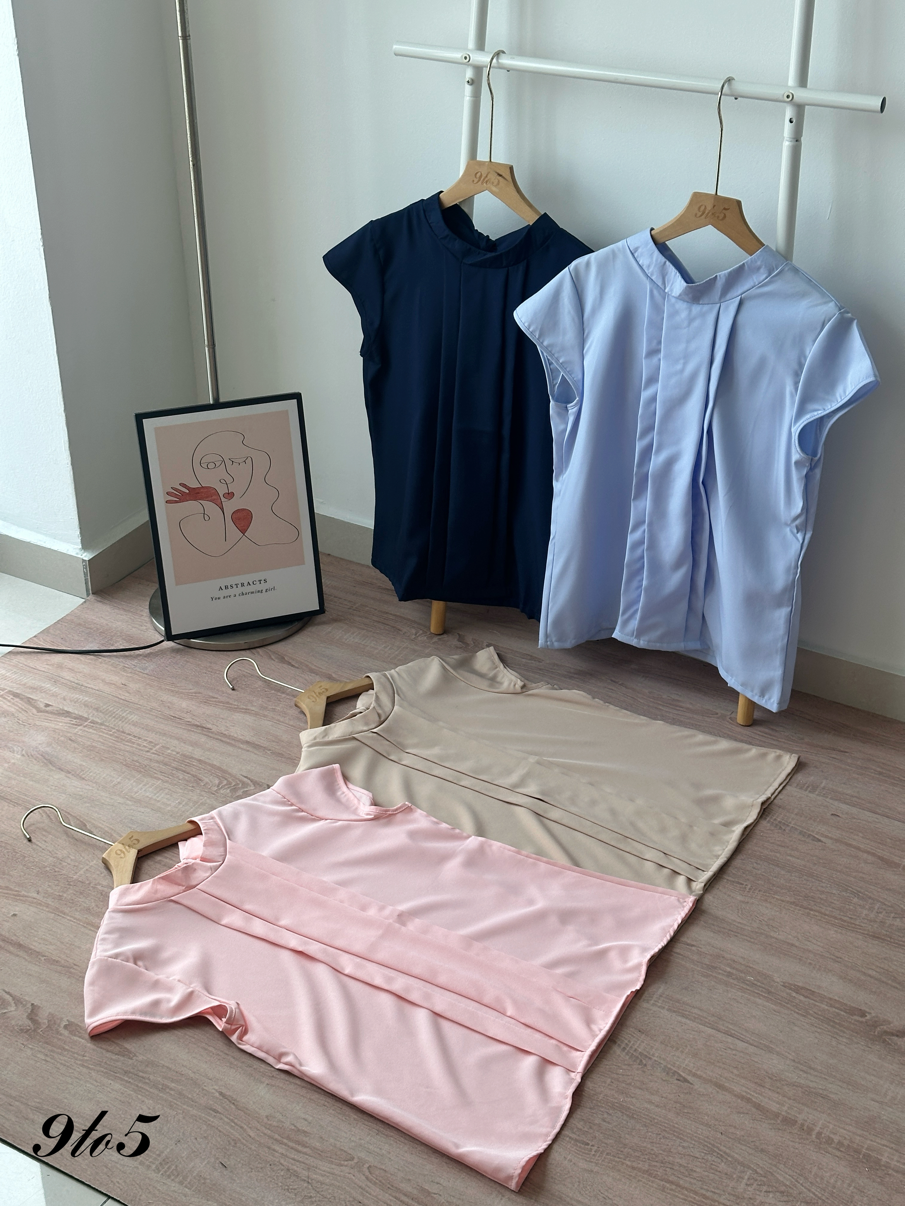 T4430 Mock Neck Cape Sleeve Shirt - 4 Colors 