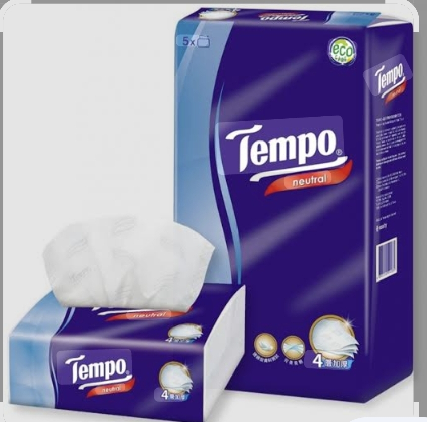 Tempo 4層無香袋裝面紙 (5包) 10/箱