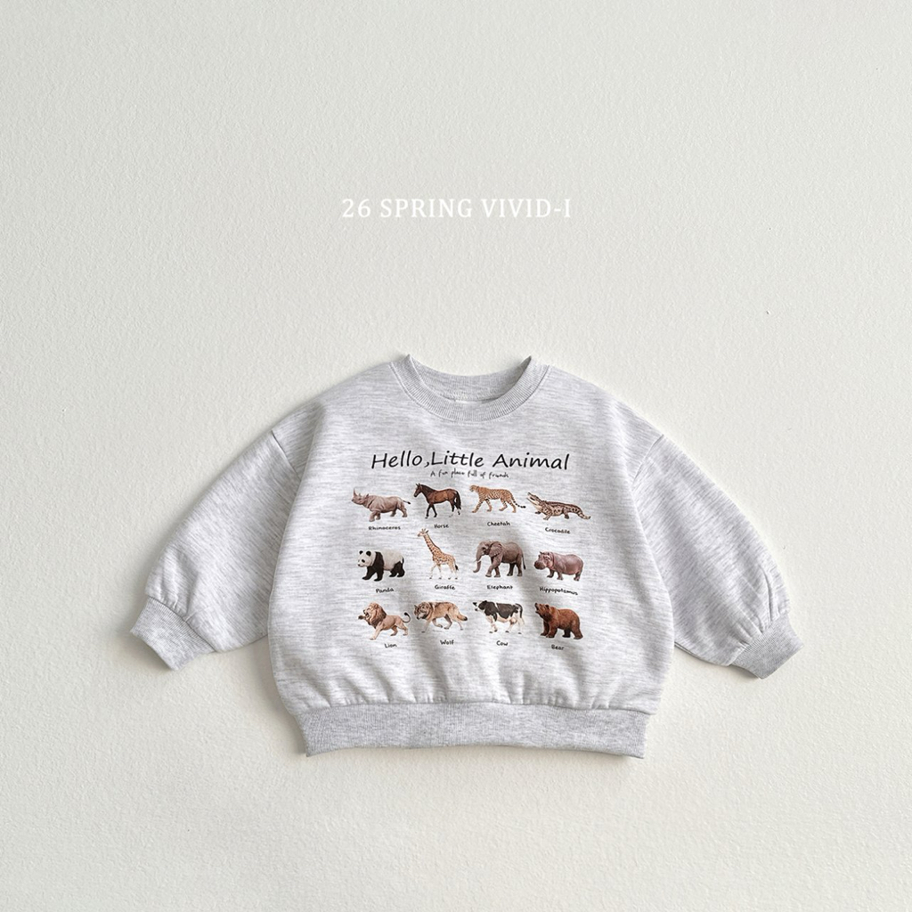 🌸預訂 韓國直送🌸🇰🇷VIVIDI兩色迷你動物印花寬鬆衛衣