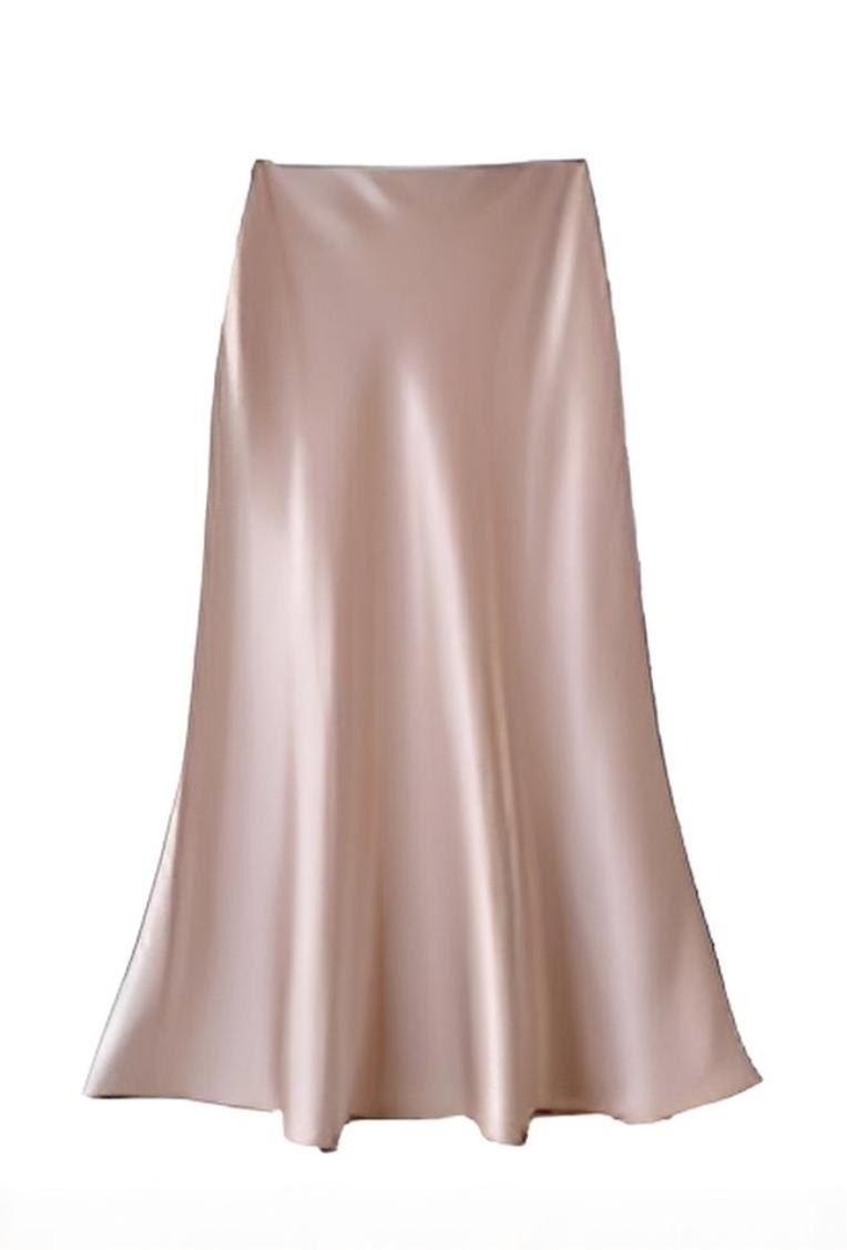 Satin Drape A-Line Midi