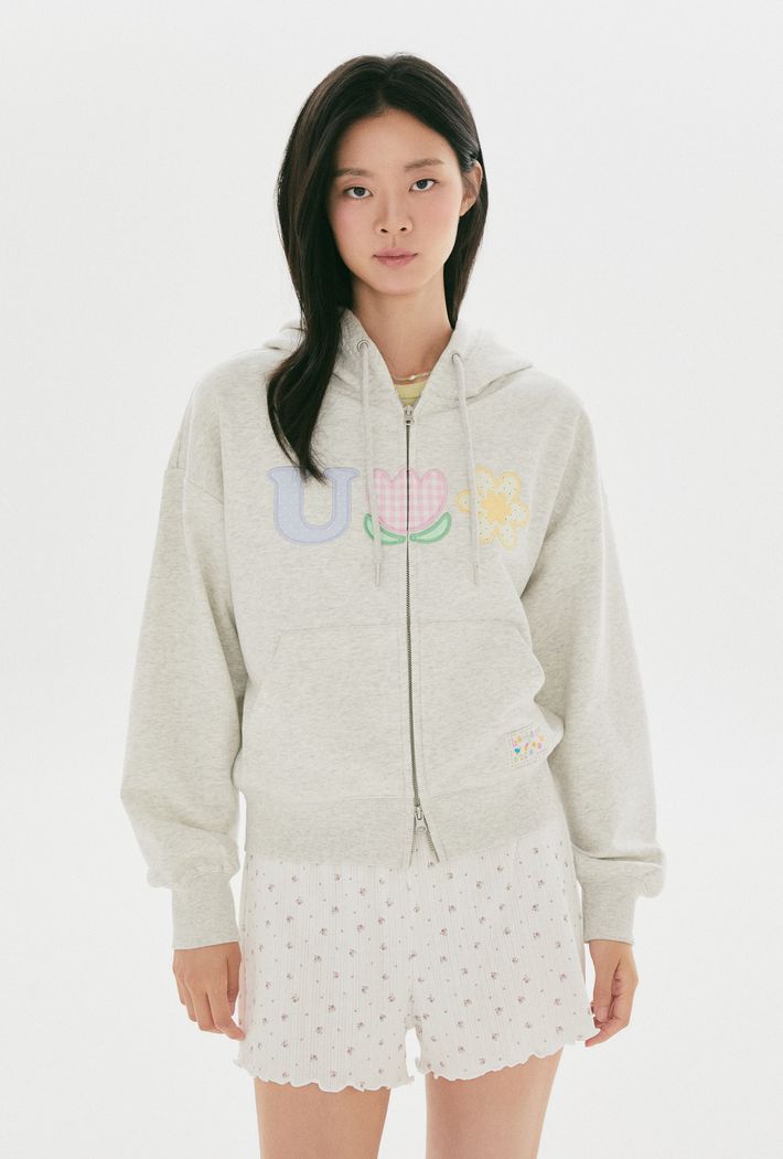 【韓國】Usahana Hoodie 拉鍊連帽衫