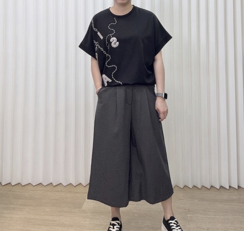 垂墜涼感滑身闊腳裙褲 M636 417025279