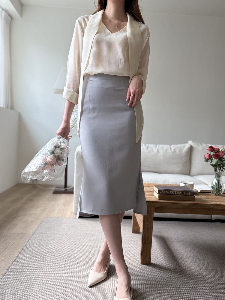 Aurelie Scarf-Tie Blouse (Cream)