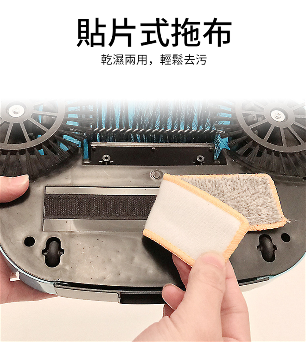 多功能手推式懶人掃地機 掃地 拖地 二合一 吸塵器手動掃地機 藍色 [平行進口] HK2689