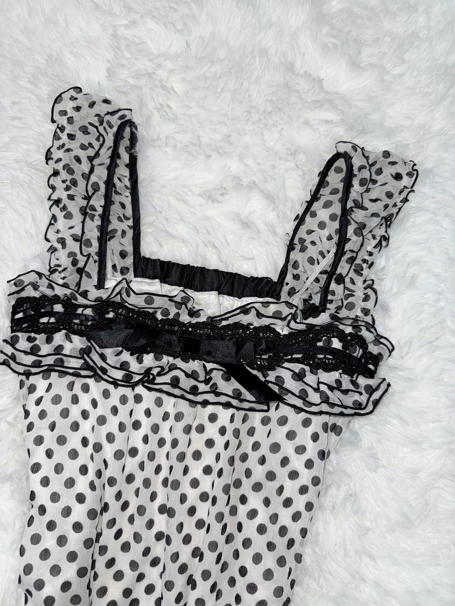 Polka Dots Bow Babydoll Dress