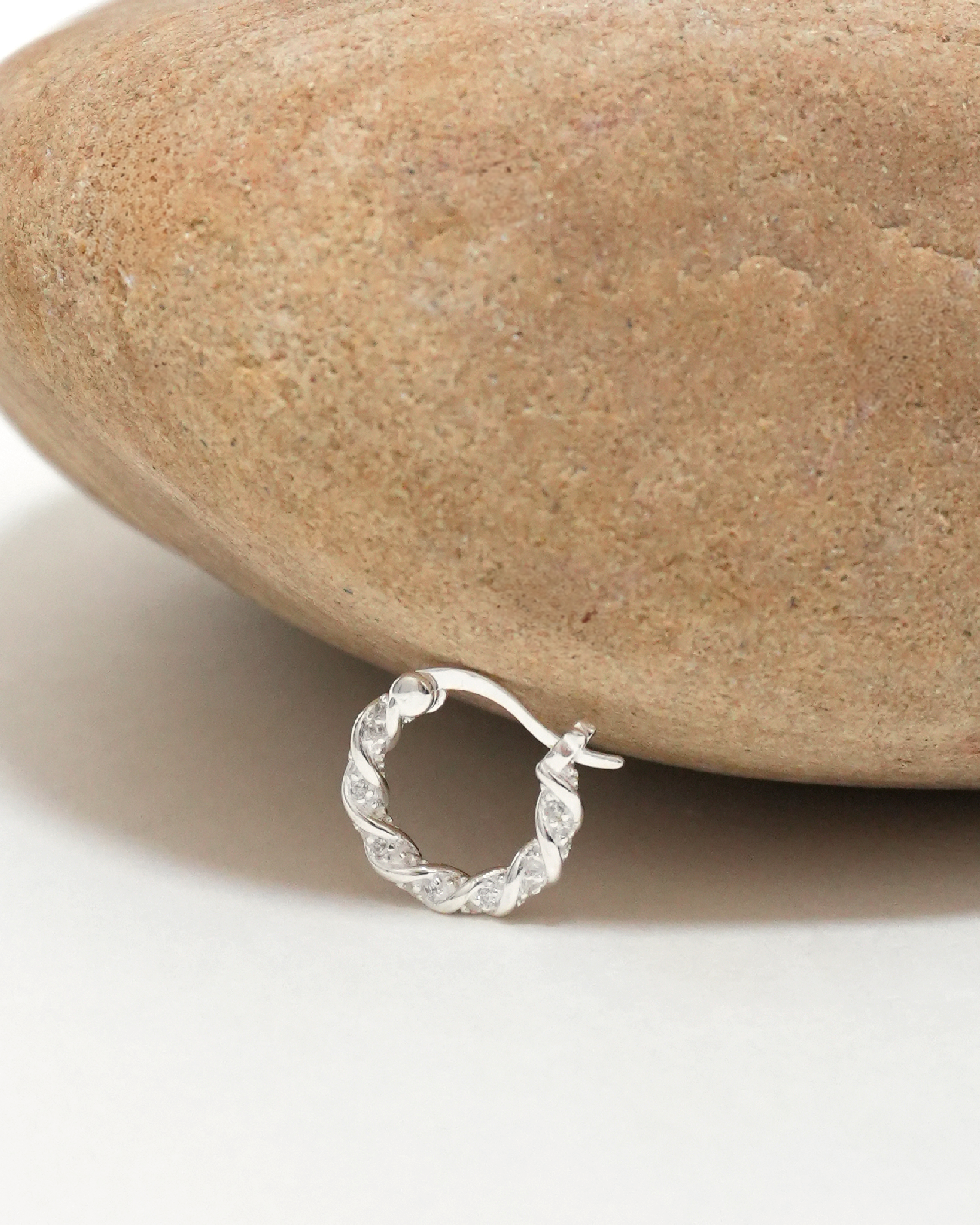 Braided Edge Hoop Earrings
