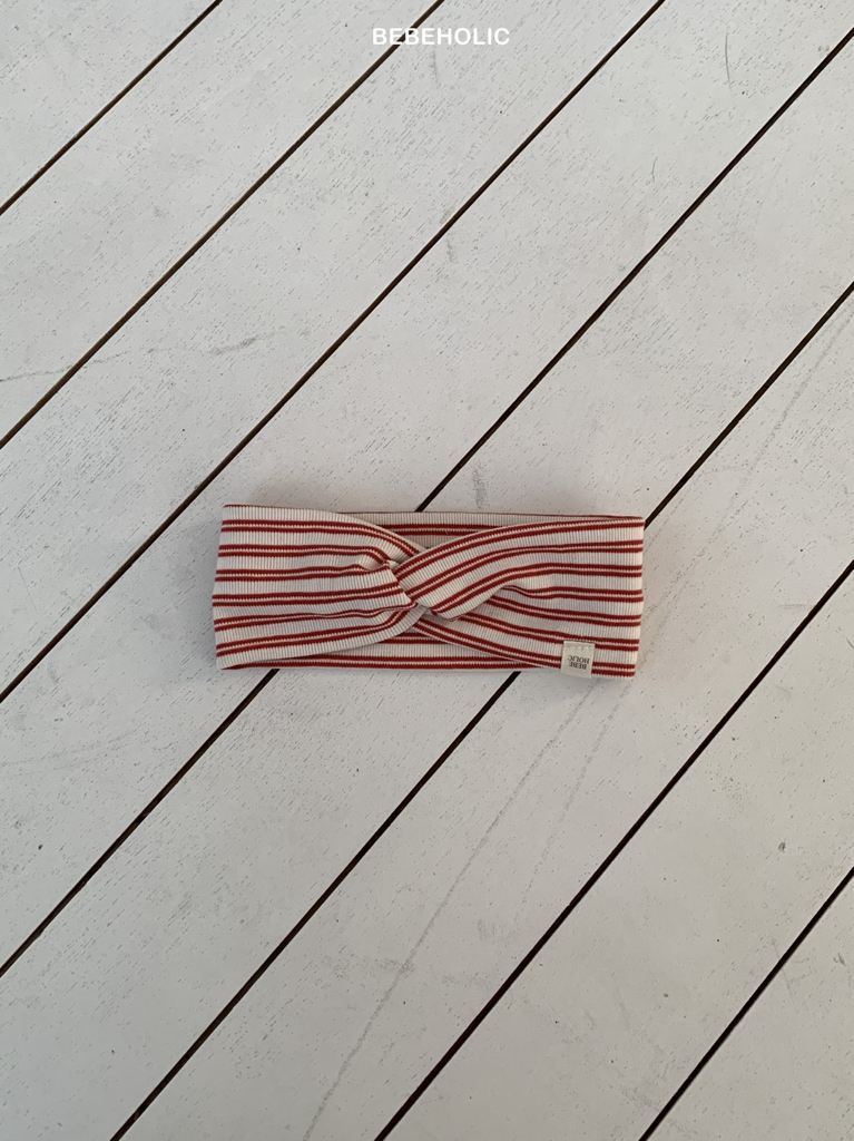 🌸預訂 韓國直送🌸🇰🇷BEBEHOLIC四色標籤條紋扭結髮帶