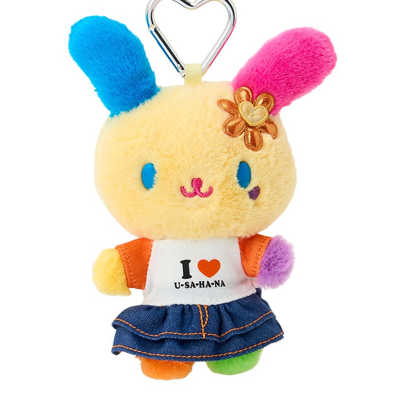 現貨｜Sanrio Usahana 彩耳兔 I LOVE SANRIO CHARACTERS系列 日版 吊飾 毛公仔 連心形扣 (90237-3)