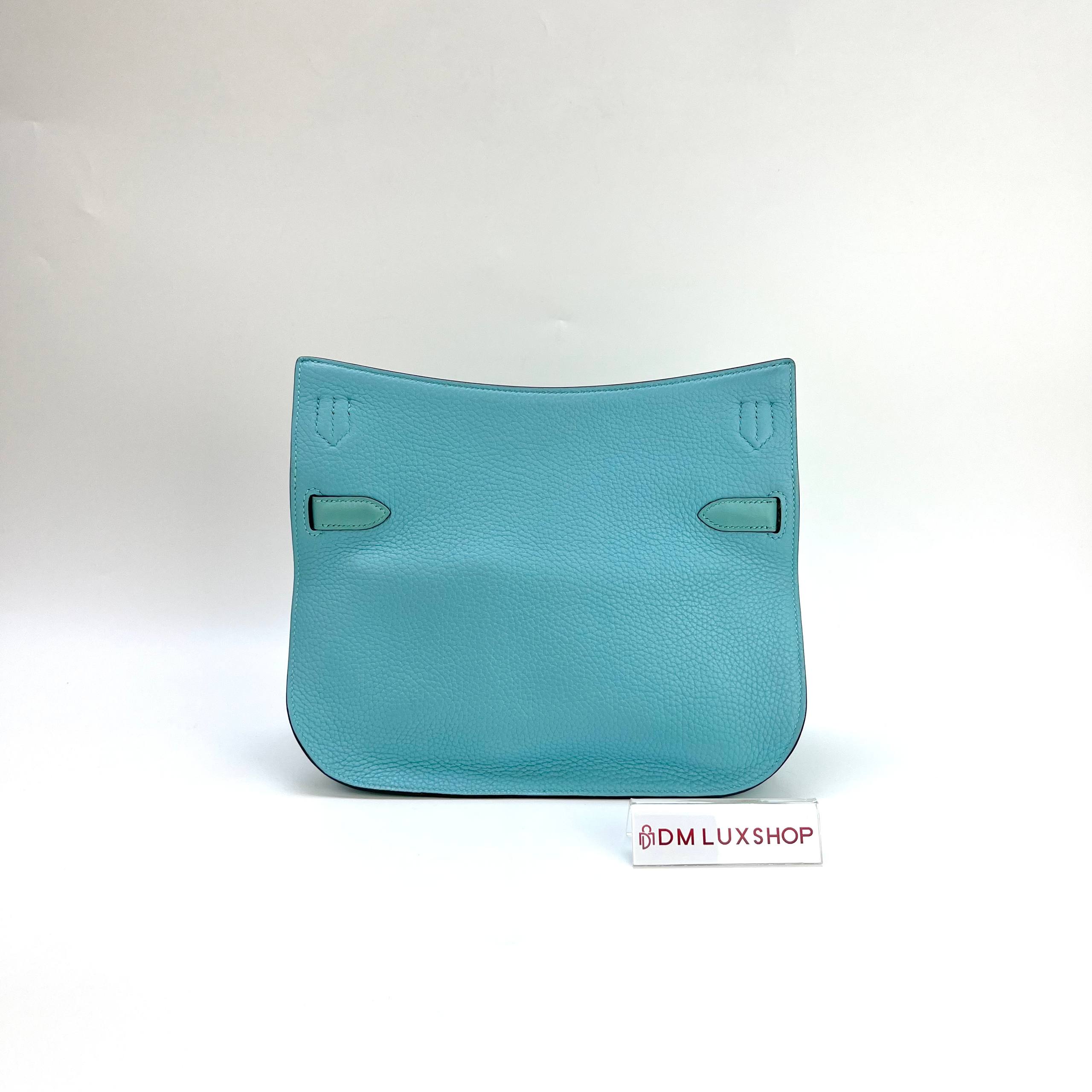 Hermes Jypsiere Bleu Atoll 28 Shoulder Bag PHW (Stamp Square T, Y: 2015) 