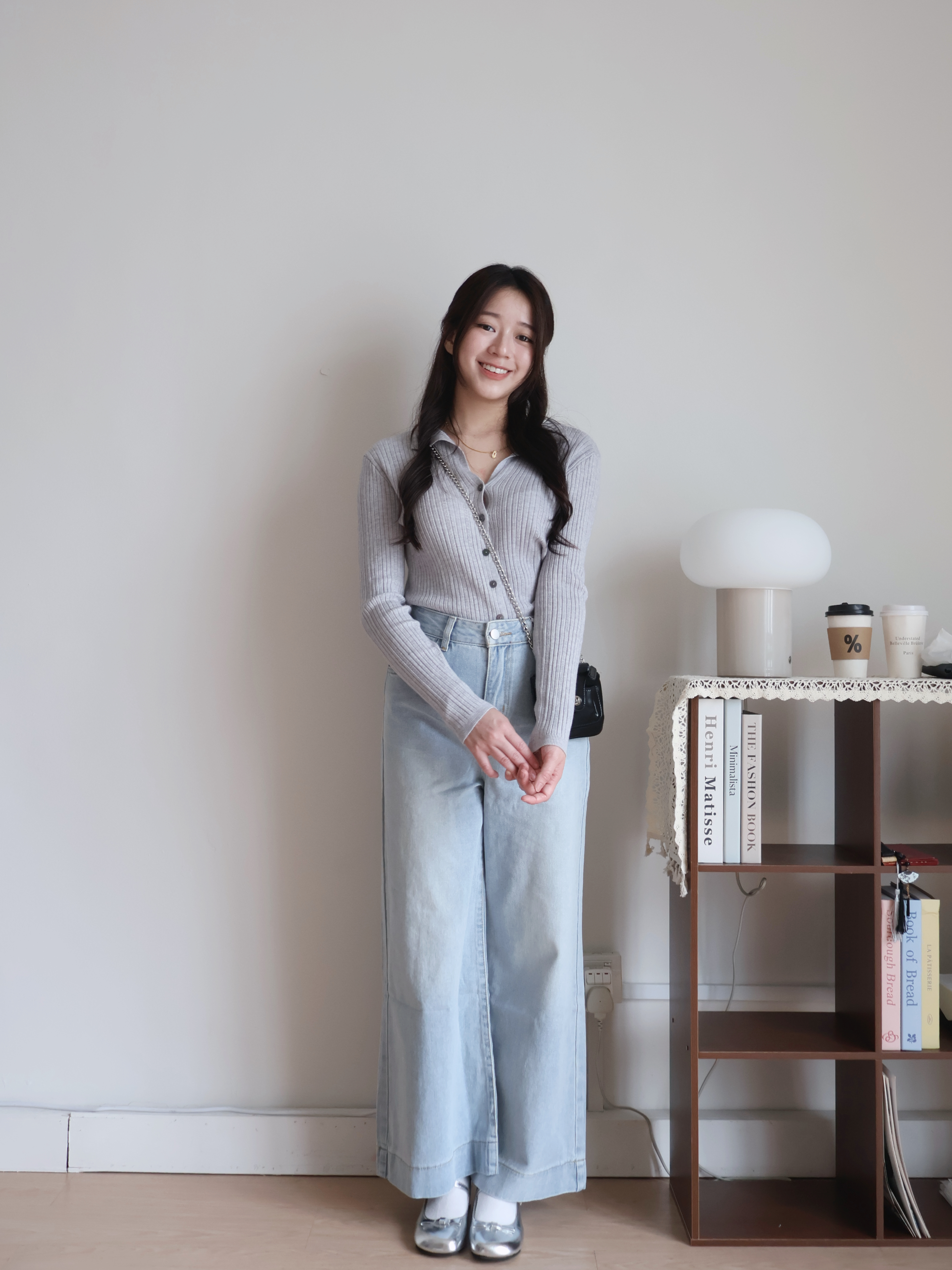 Quinn Knitted Cardigan | Grey