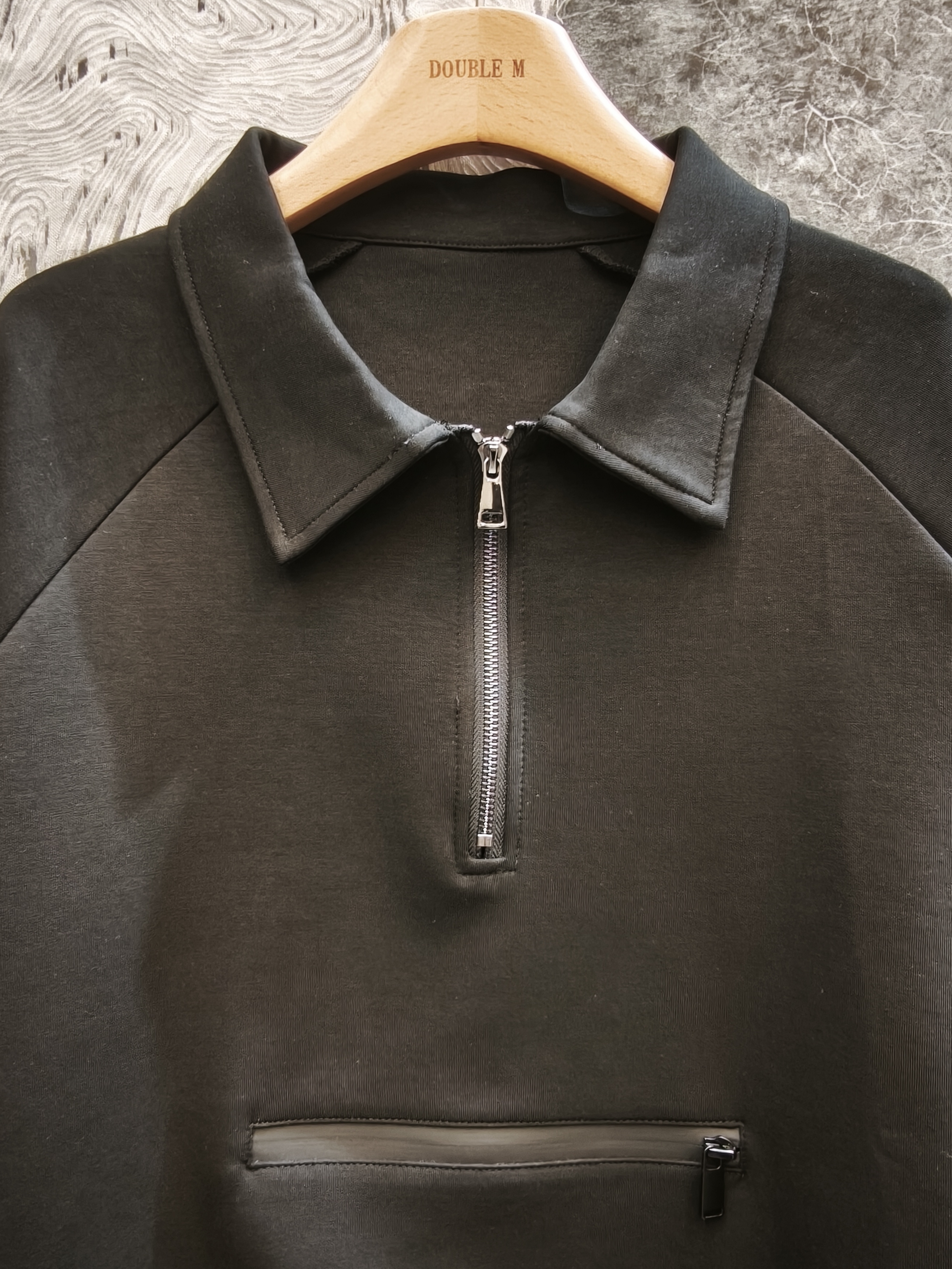 舒適空氣棉反領半開Tee