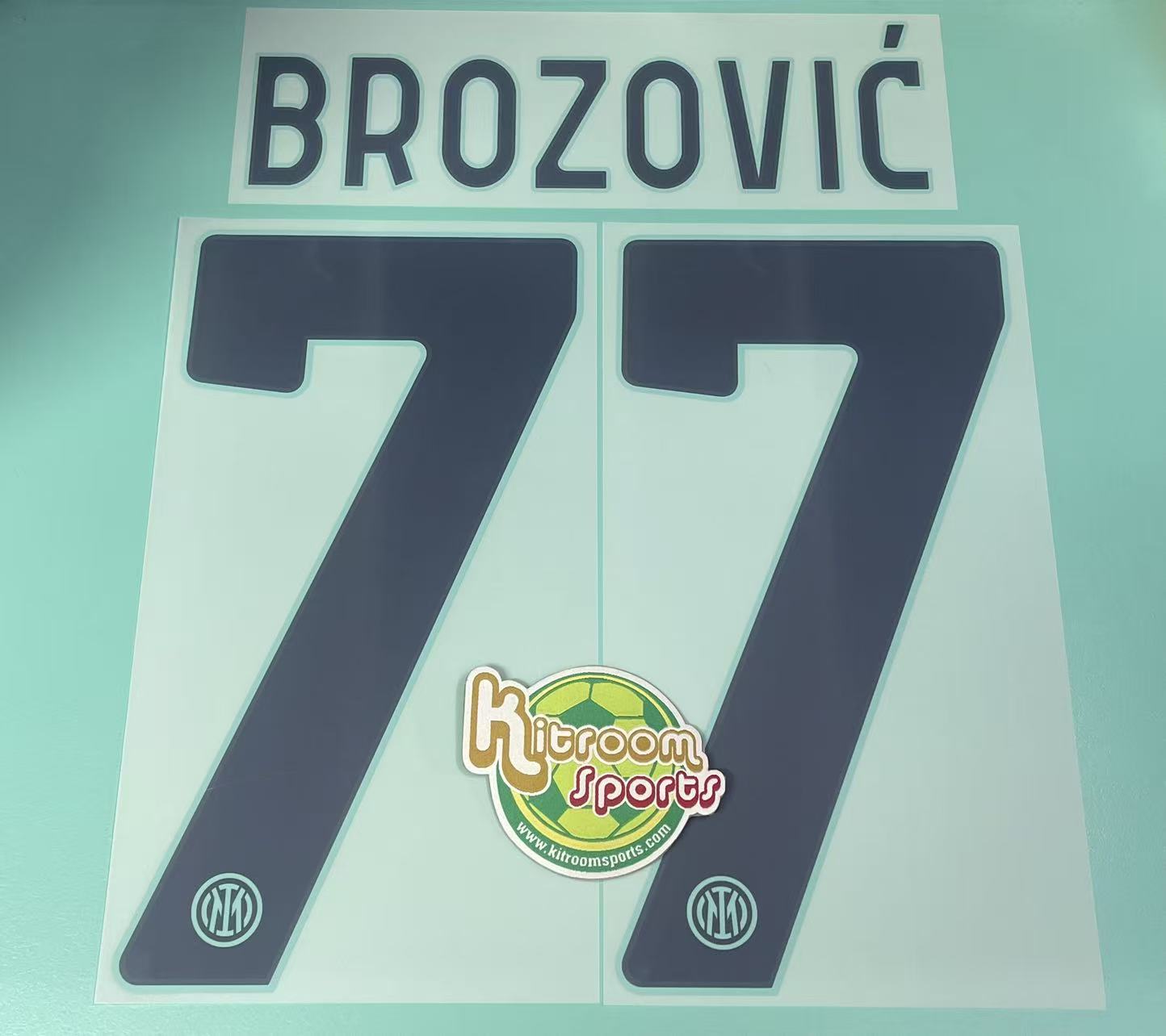 2022-23 Inter Milan Away Nameset #77 BROZOVIC