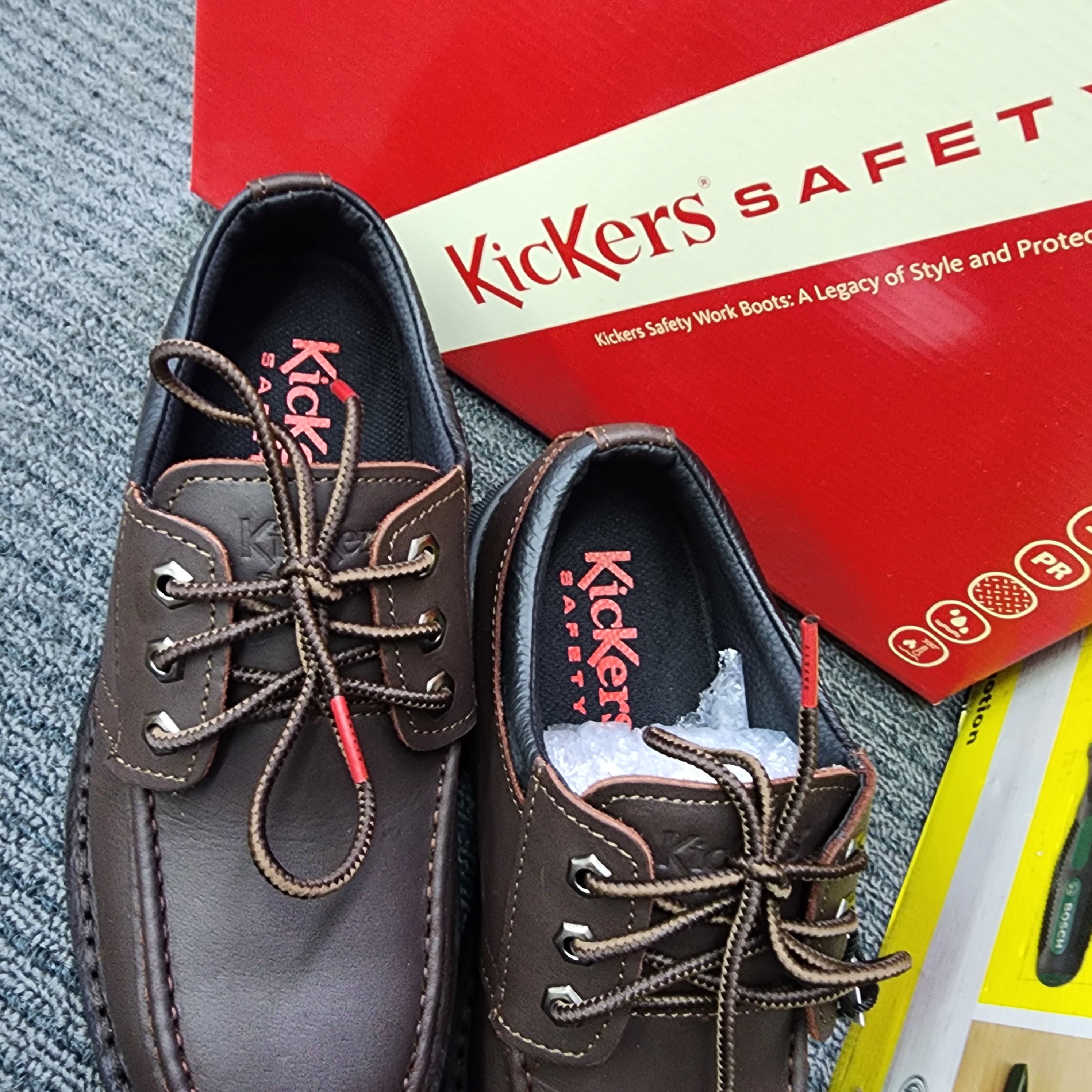  ️KICKERS SAFETY 604 SIRIM DOSH SAFETY SHOES LOW CUT LACE MAROON KASUT KESELAMATAN
