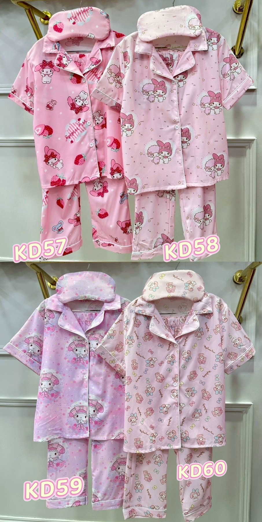 泰國真𢇃睡衣3-6歲No :KD1-KD60