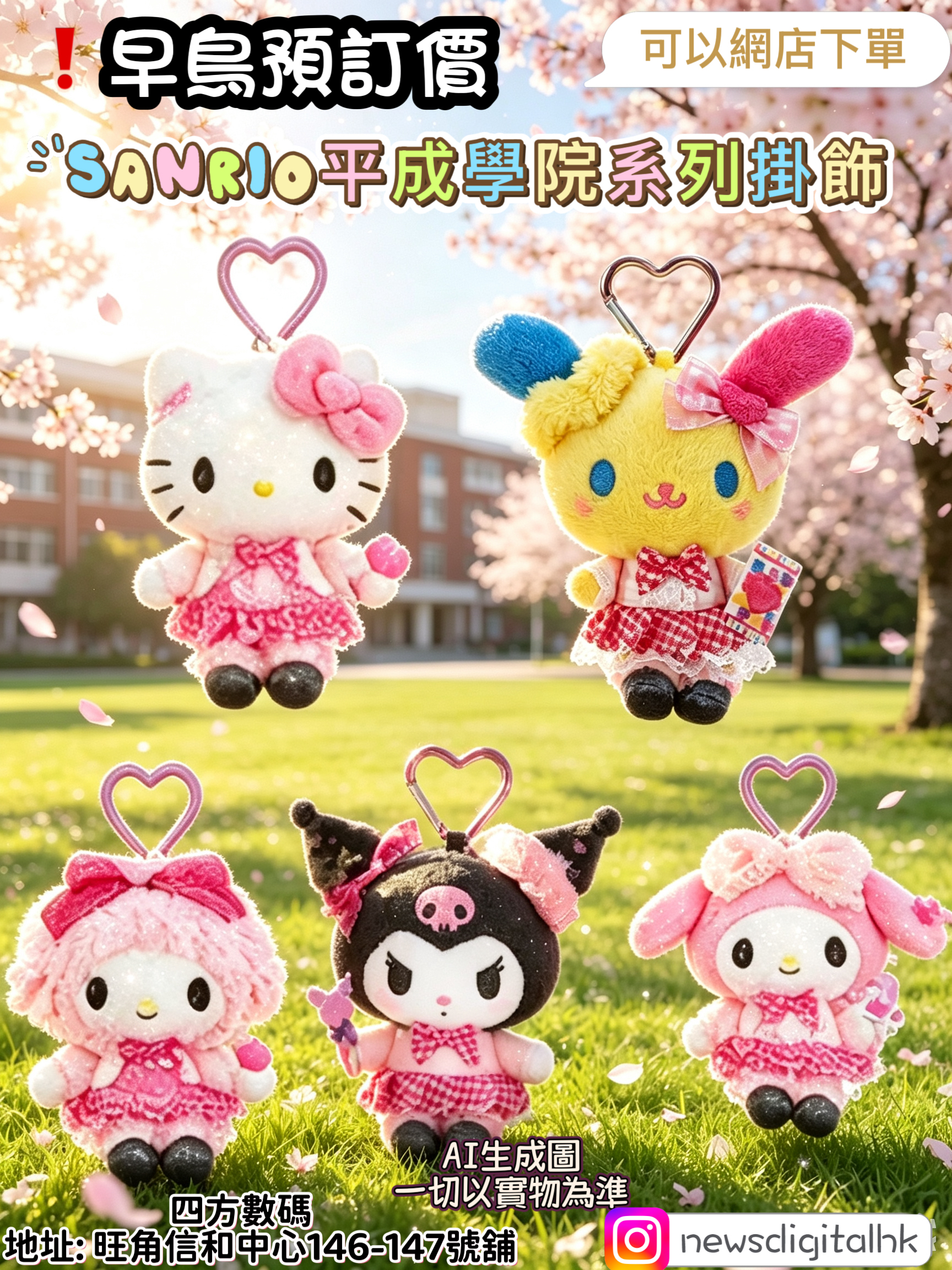 ［3月中到貨] Sanrio平成學院系列掛飾