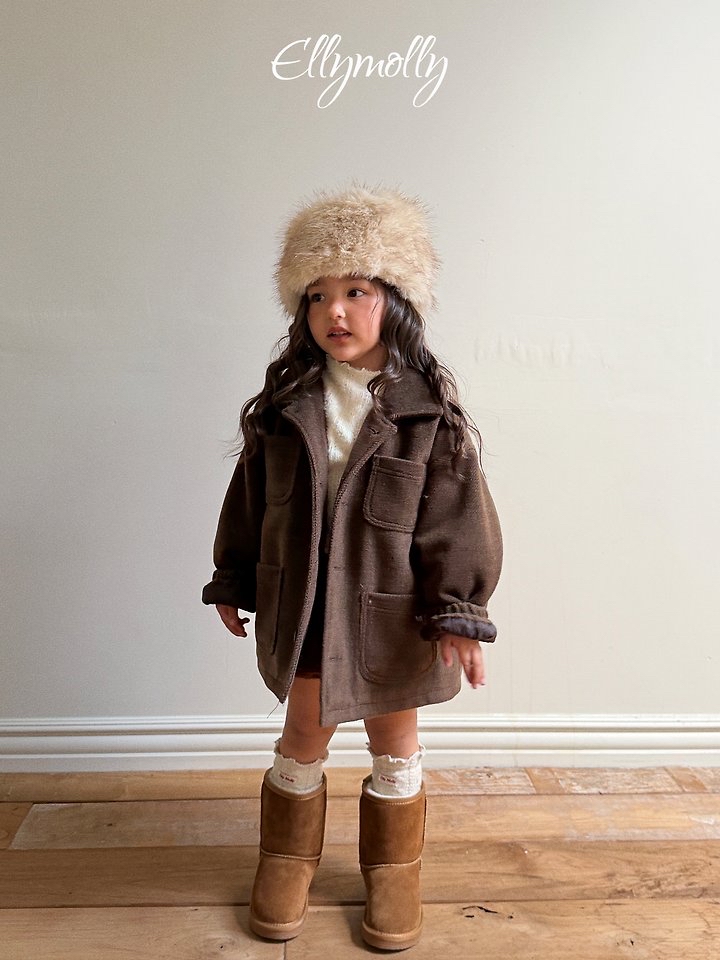 Ellymolly | Fluffy Wool Coat
