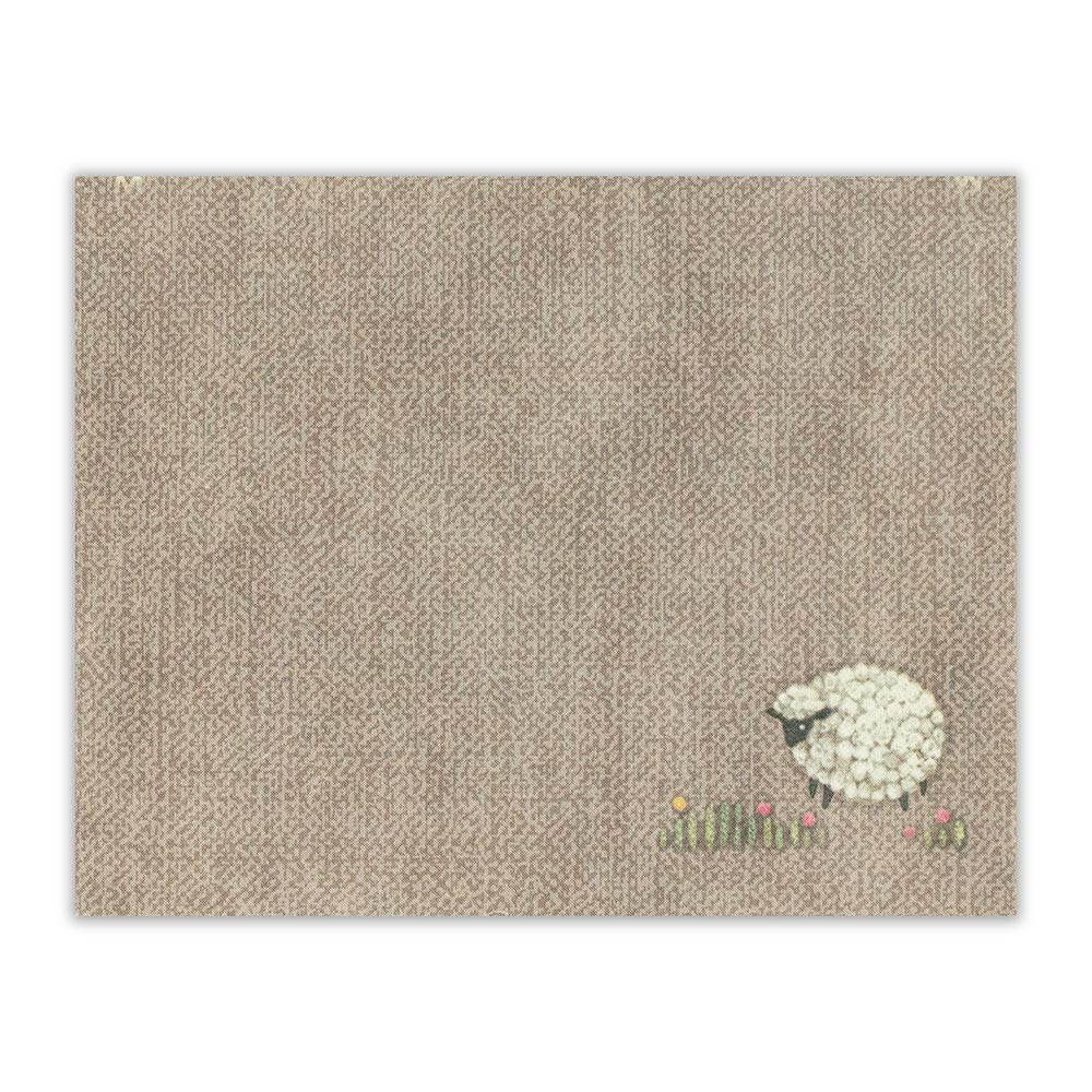NB - 迷你信紙套裝 (麻色綿羊刺繡款)