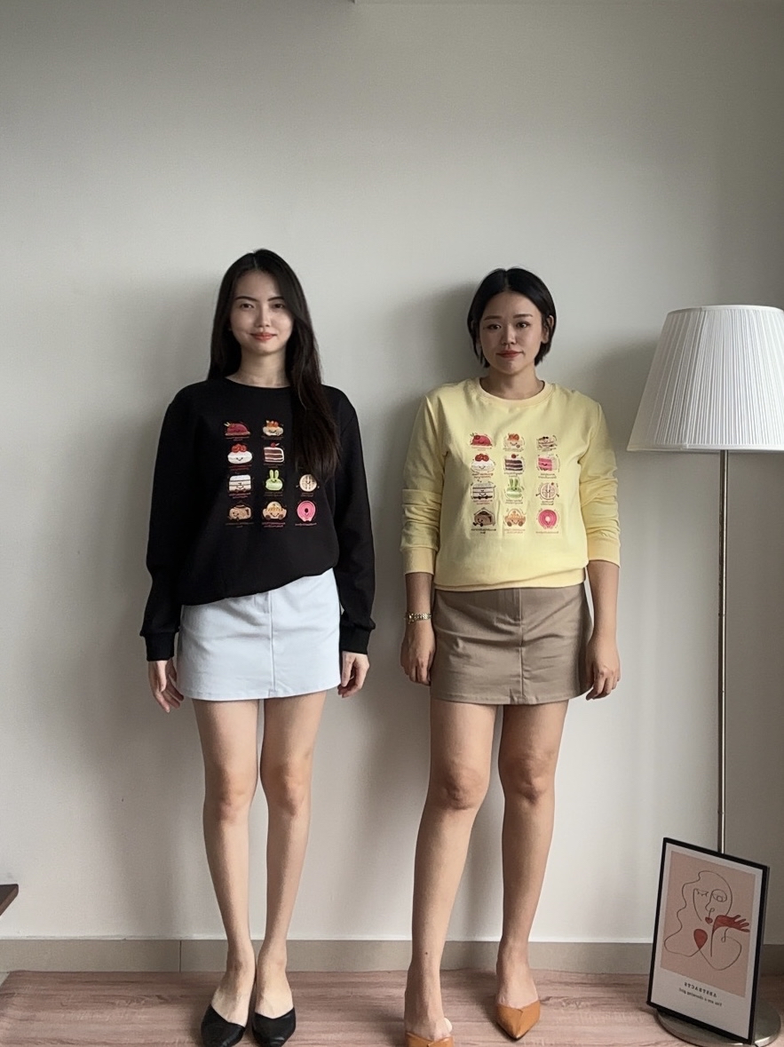 T4427 Embroidery Cakes Sweatshirt - 5 Colors 