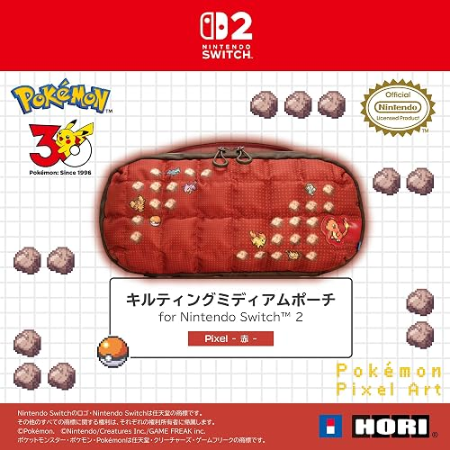 【預售 9月】SW2 HORI 中容量泡芙包 [寶可夢像素風紅] / Medium Capacity Puff Bag [Pokemon Pixel Art Red] NSX-217 PO0971