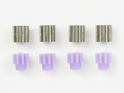 R/C MINI 4WD 8T METAL & PLASTIC PINION GEAR SET (4 PCS. EACH)
