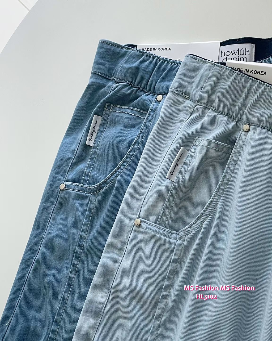 HL3102 韓國👖Howluk天絲面料闊筒褲