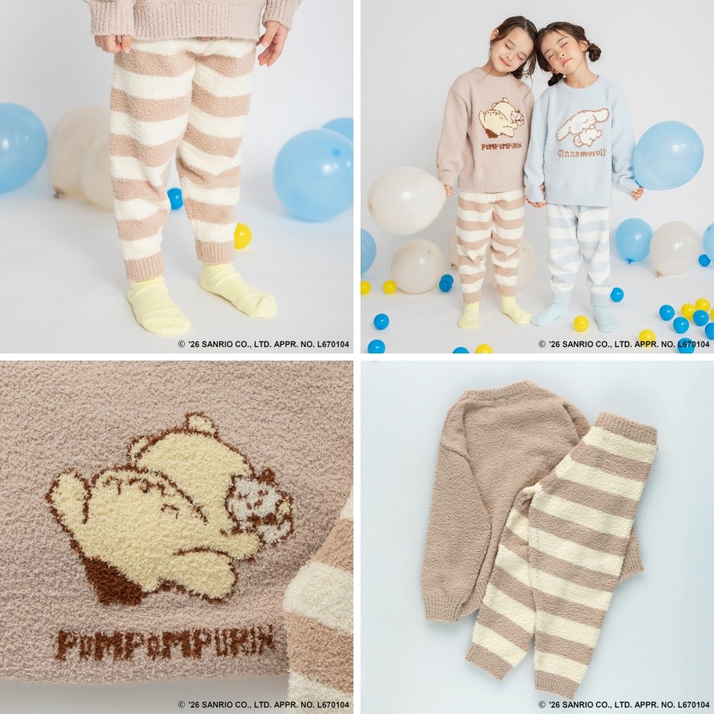 🆕【⭐訂購⭐】 🇯🇵日本直送🌀#Sanrio #Pompompurin / #Cinnamoroll 棉花糖針織長袖家居服🌀[ELJA-0076][261108]