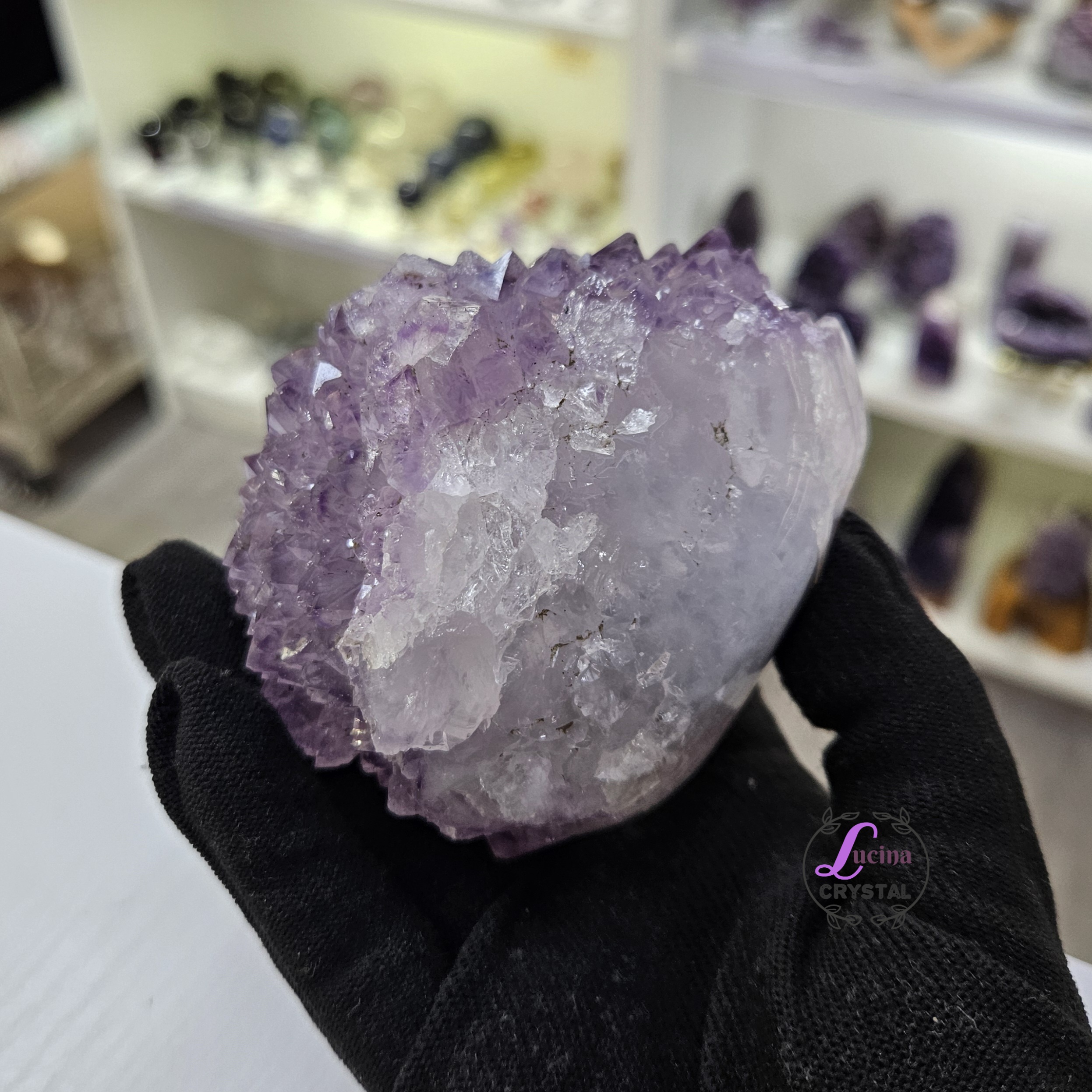 (Co#LC8554) 骨幹紫水晶花/Elestial Amethyst Flower 
