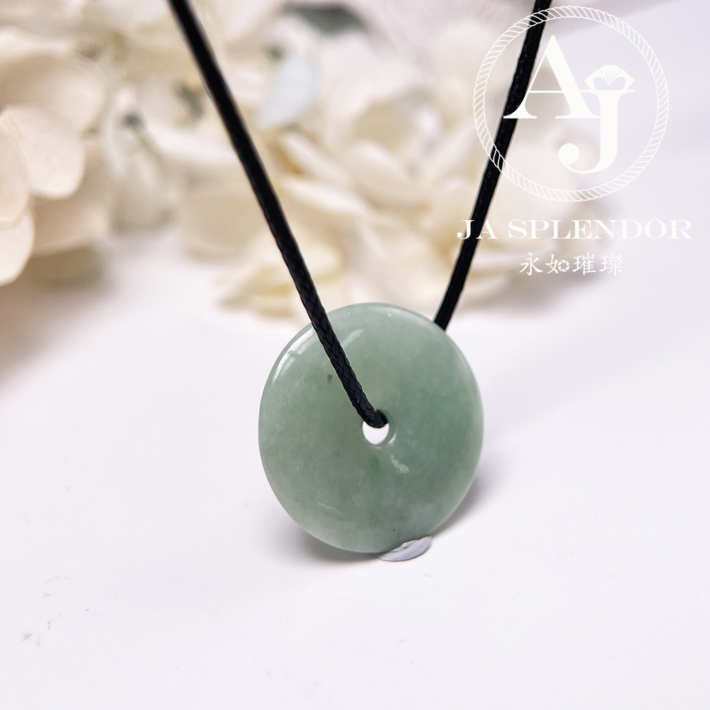 JN-3124 天然翡翠A玉 果綠平安扣