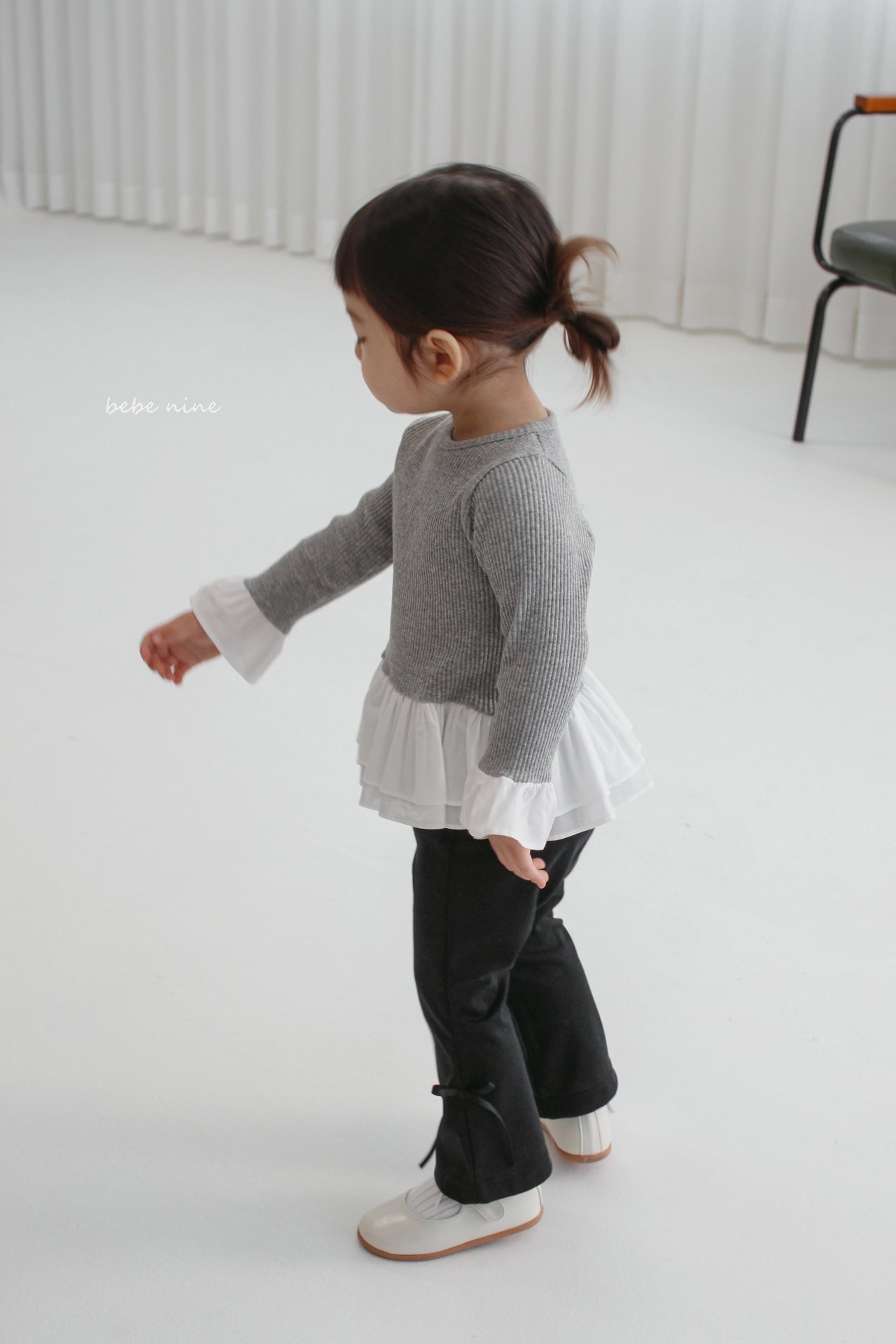 🌸預訂 韓國直送🌸🇰🇷Bebenine兩色絲帶喇叭褲