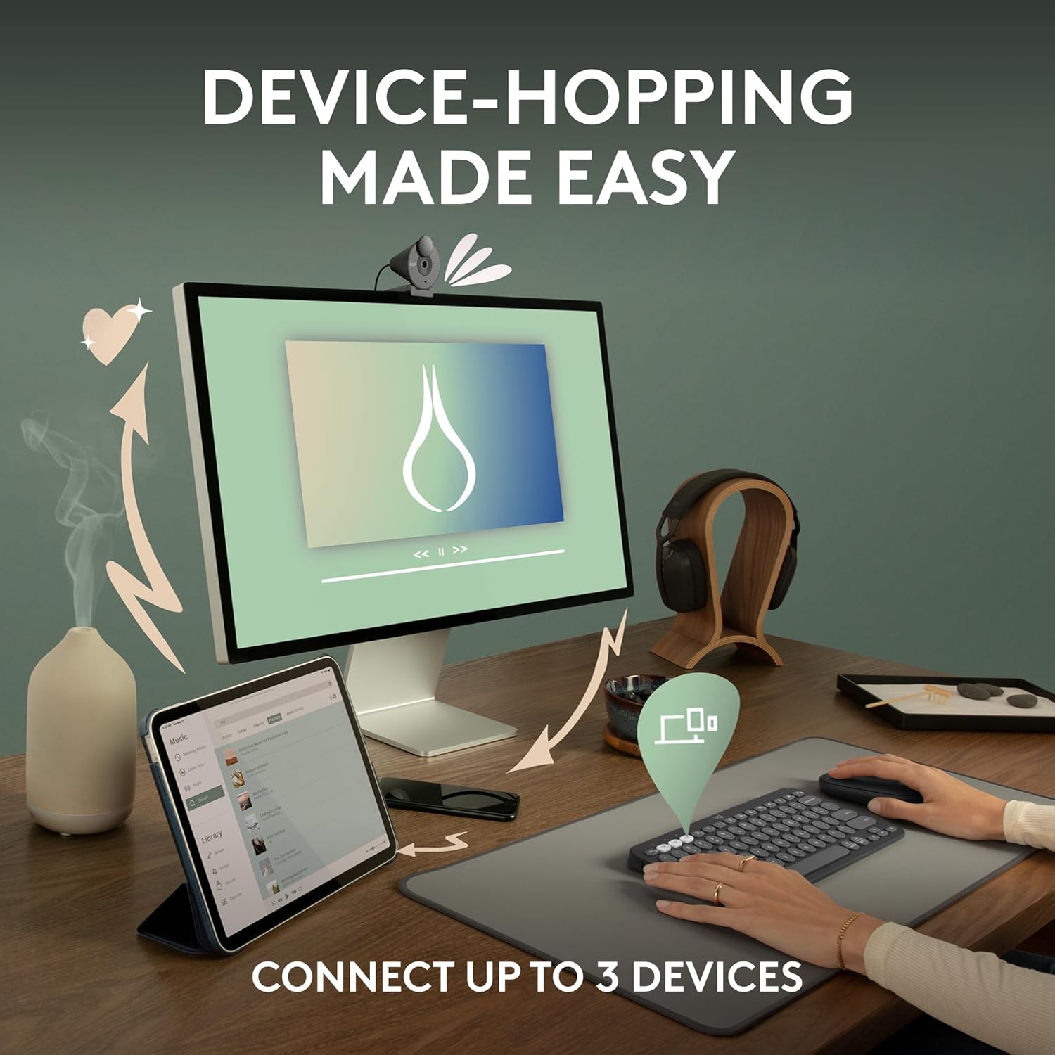Logitech PEBBLE Keys 2 K380s 跨平台無線鍵盤