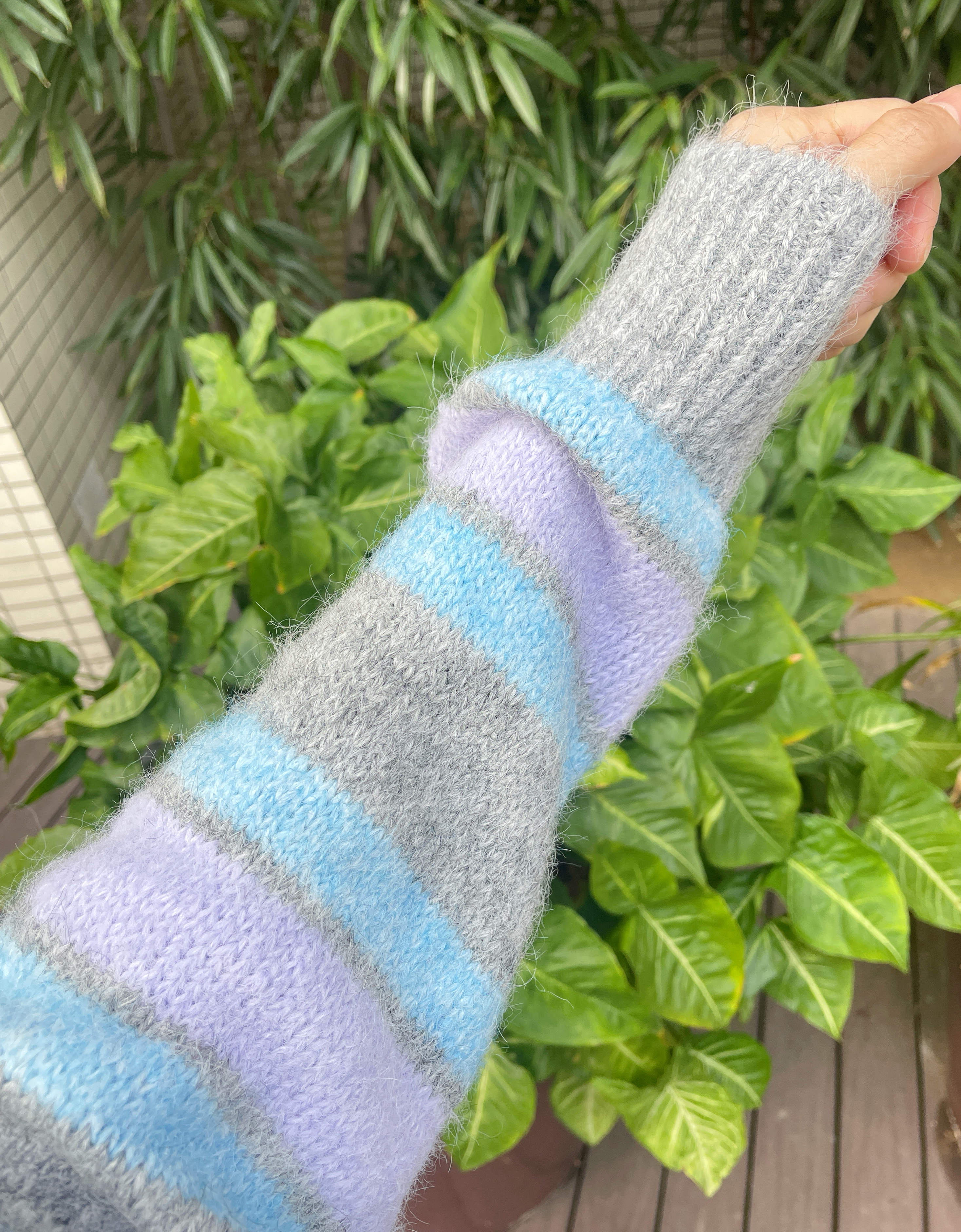 K5544 三色橫間針織