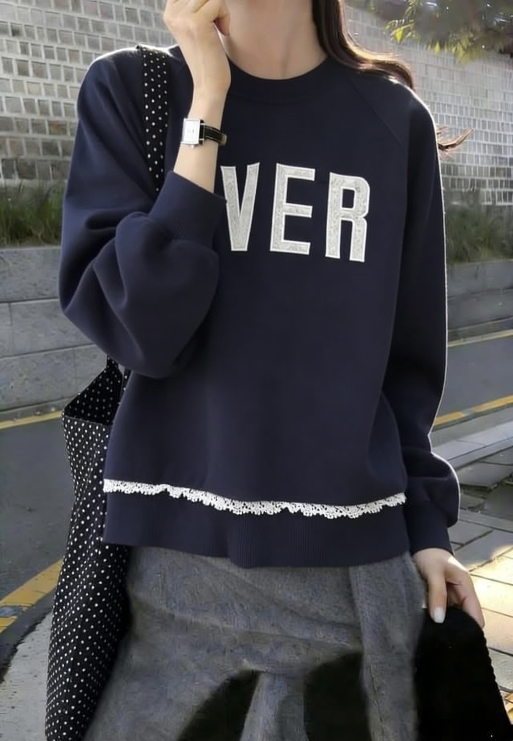 字母lace 腳衞衣 