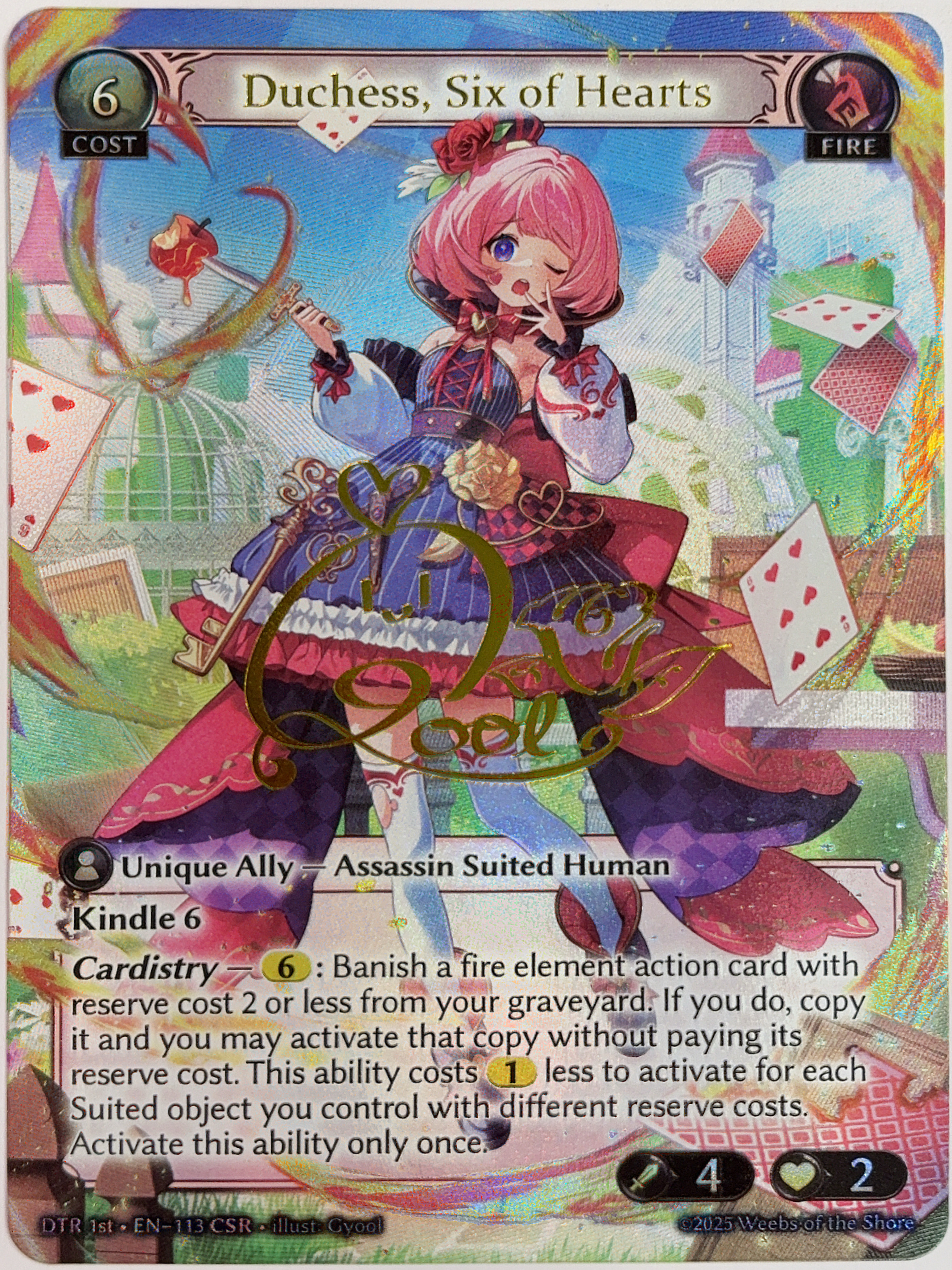 Duchess, Six of Hearts (CSR) - Distorted Reflections (DTR1E)