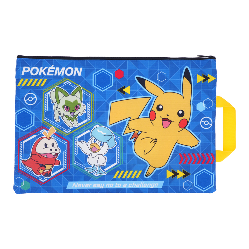 Pokémon F4 Double Zipper Fabric Document Bag w/ Handle 雙拉鍊布文件袋連手挽