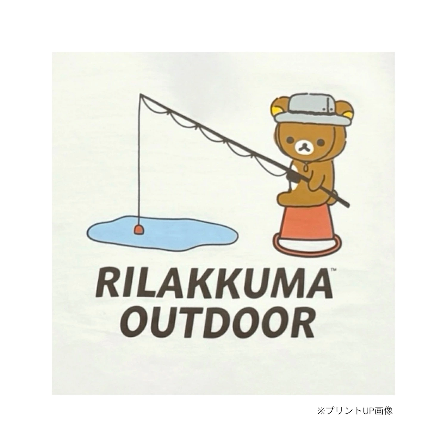 Rilakkuma Outdoor 釣魚圖案撞色領短袖T恤