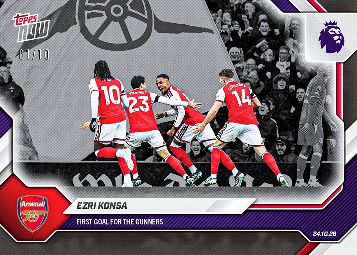 Ezri Konsa - 2026-27 Premier League Topps NOW® #55 阿仙奴首個入球紀念卡【團購】