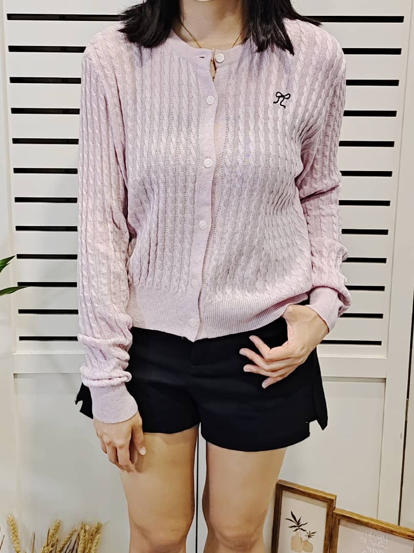 S1949 Cable Knitted Cardigan