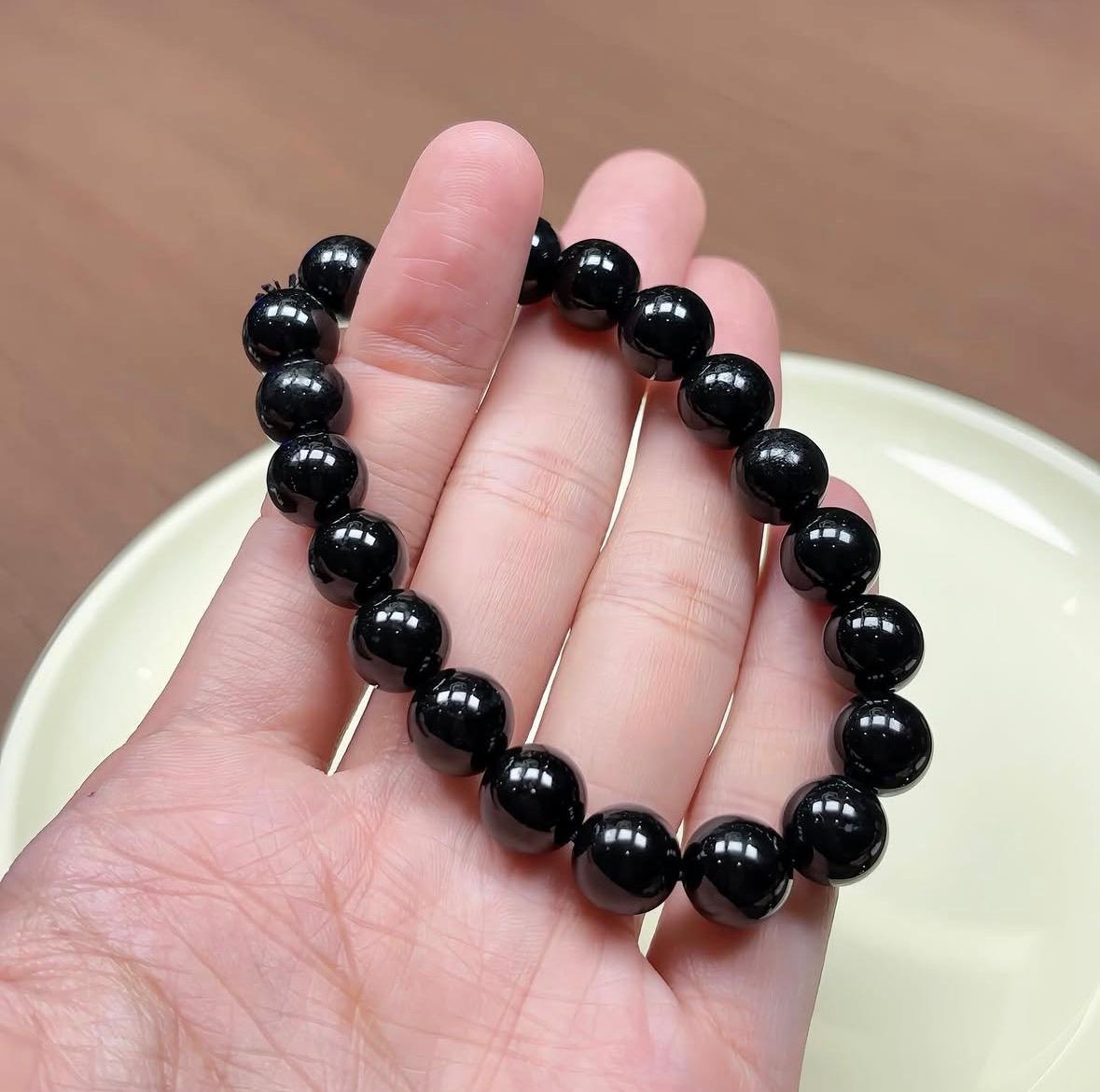 10mm 墨翠翡翠手串