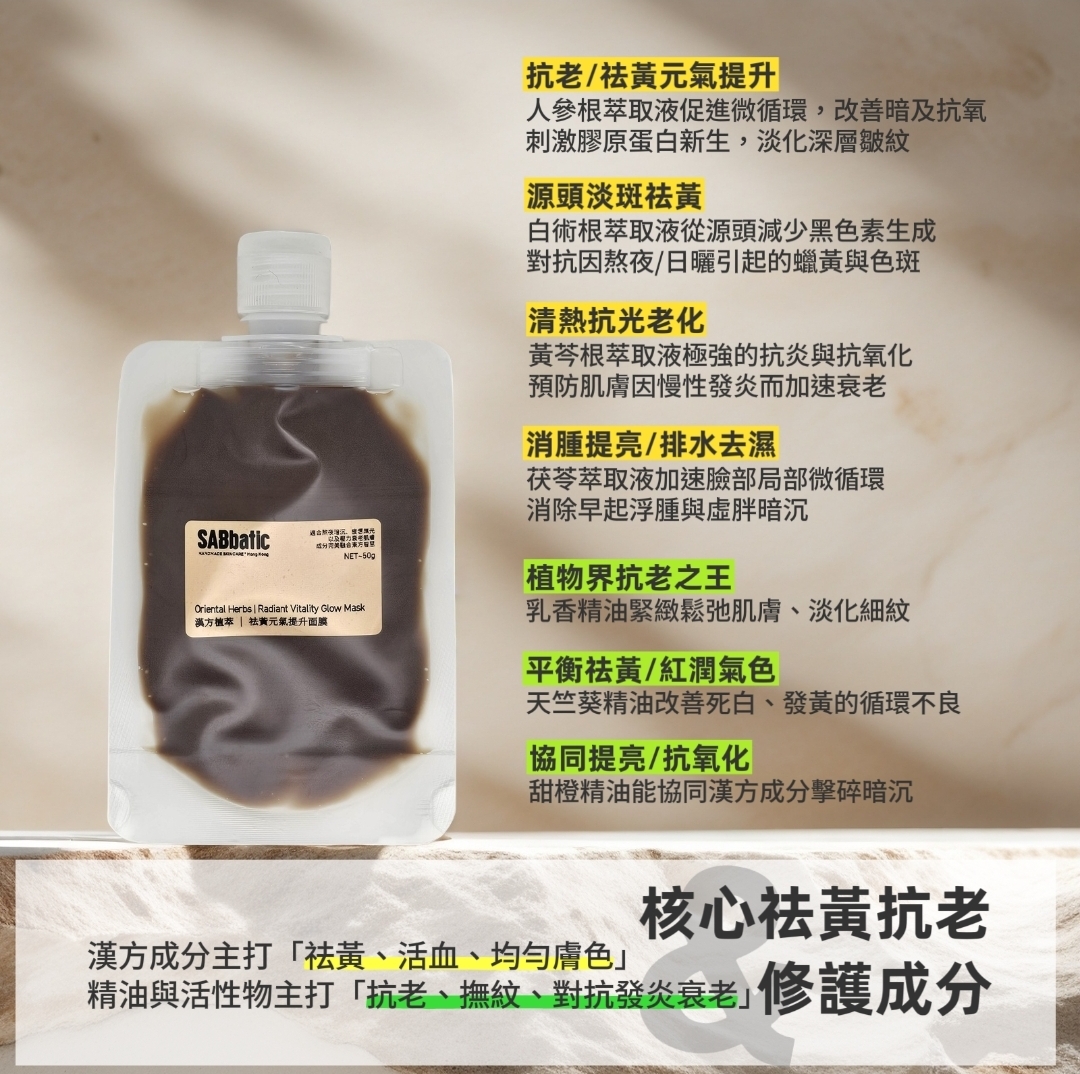 漢方植萃 | 祛黃元氣提升面膜
